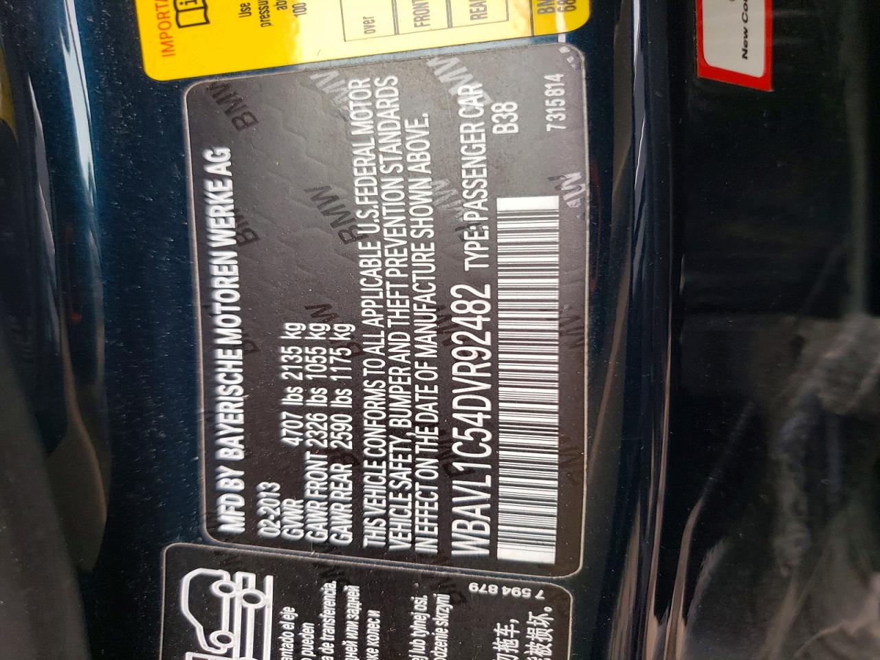 2013 Bmw X1 Xdrive28i Blue vin: WBAVL1C54DVR92482