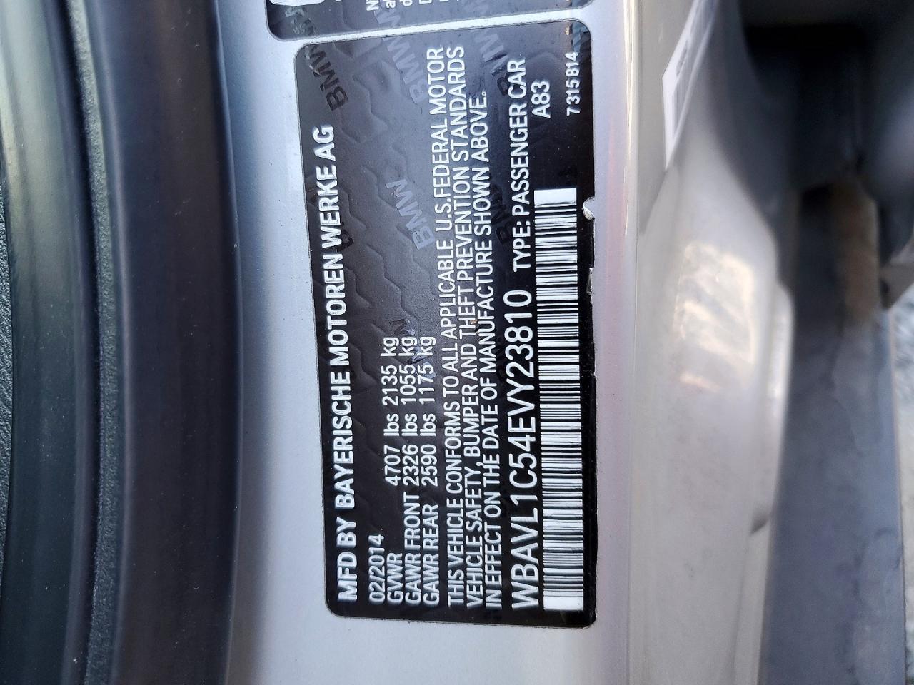2014 Bmw X1 Xdrive28i Silver vin: WBAVL1C54EVY23810