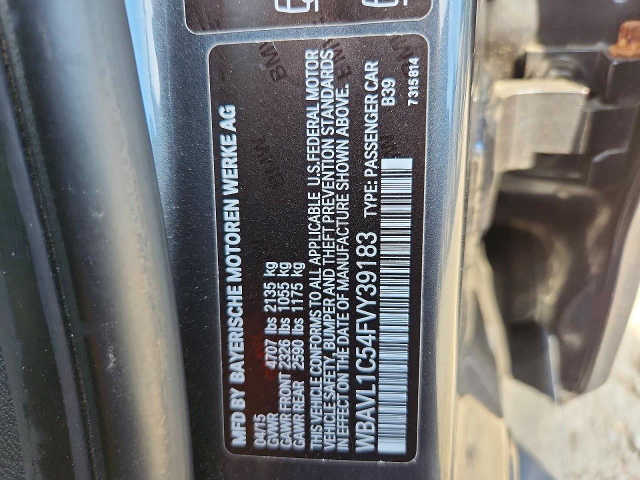 2015 Bmw X1 Xdrive28i Gray vin: WBAVL1C54FVY39183