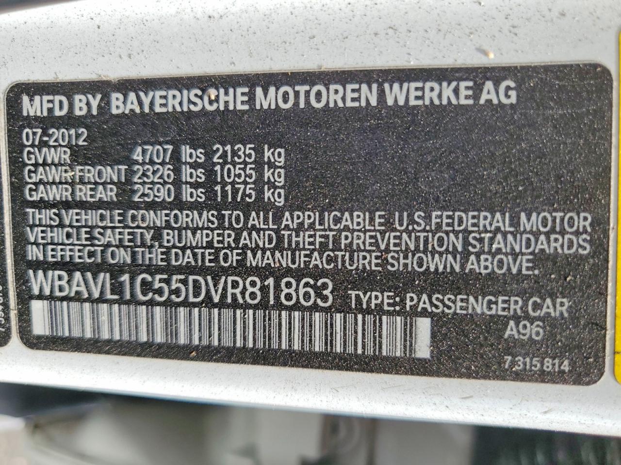 2013 Bmw X1 Xdrive28i White vin: WBAVL1C55DVR81863