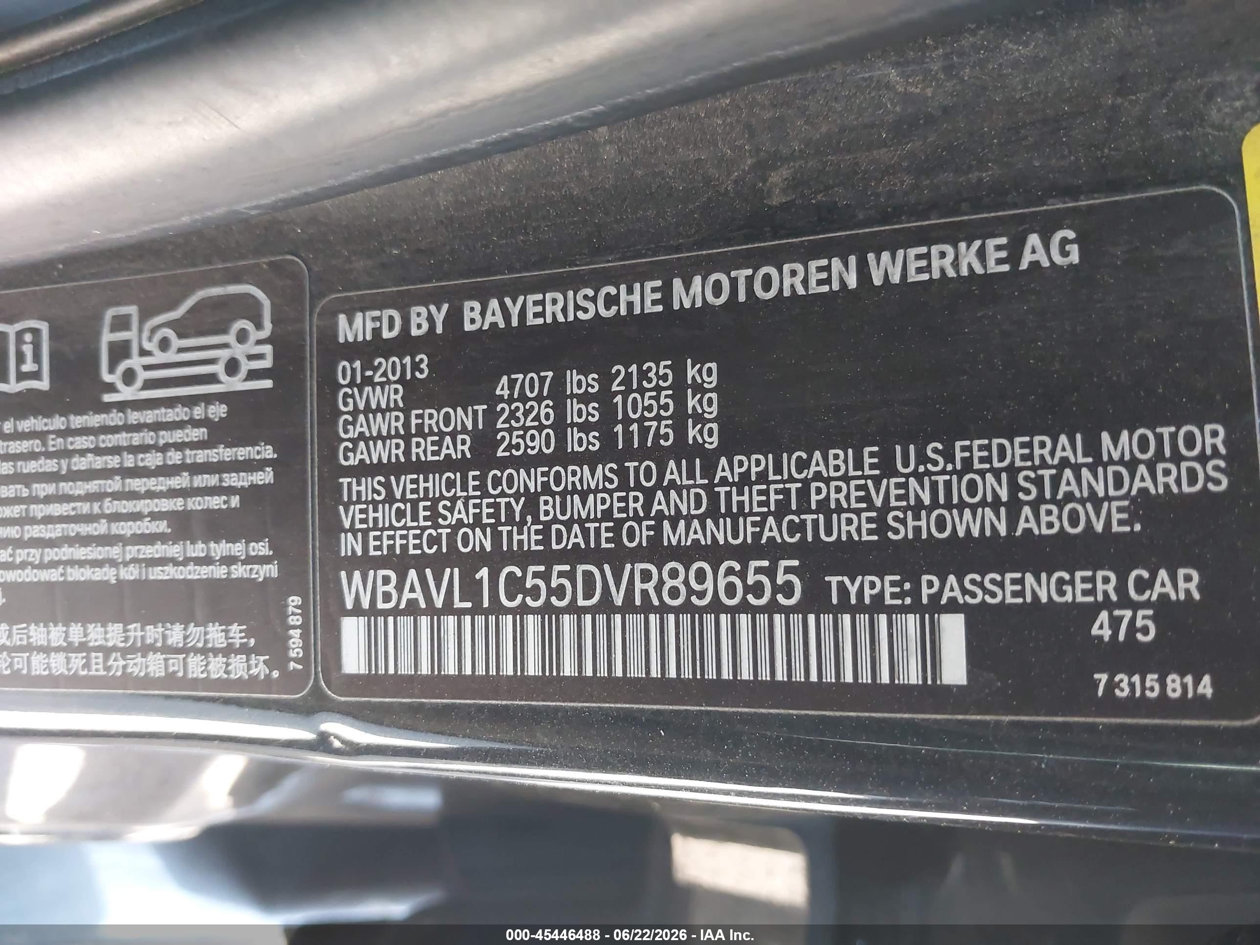 2013 Bmw X1 Xdrive28i Black vin: WBAVL1C55DVR89655