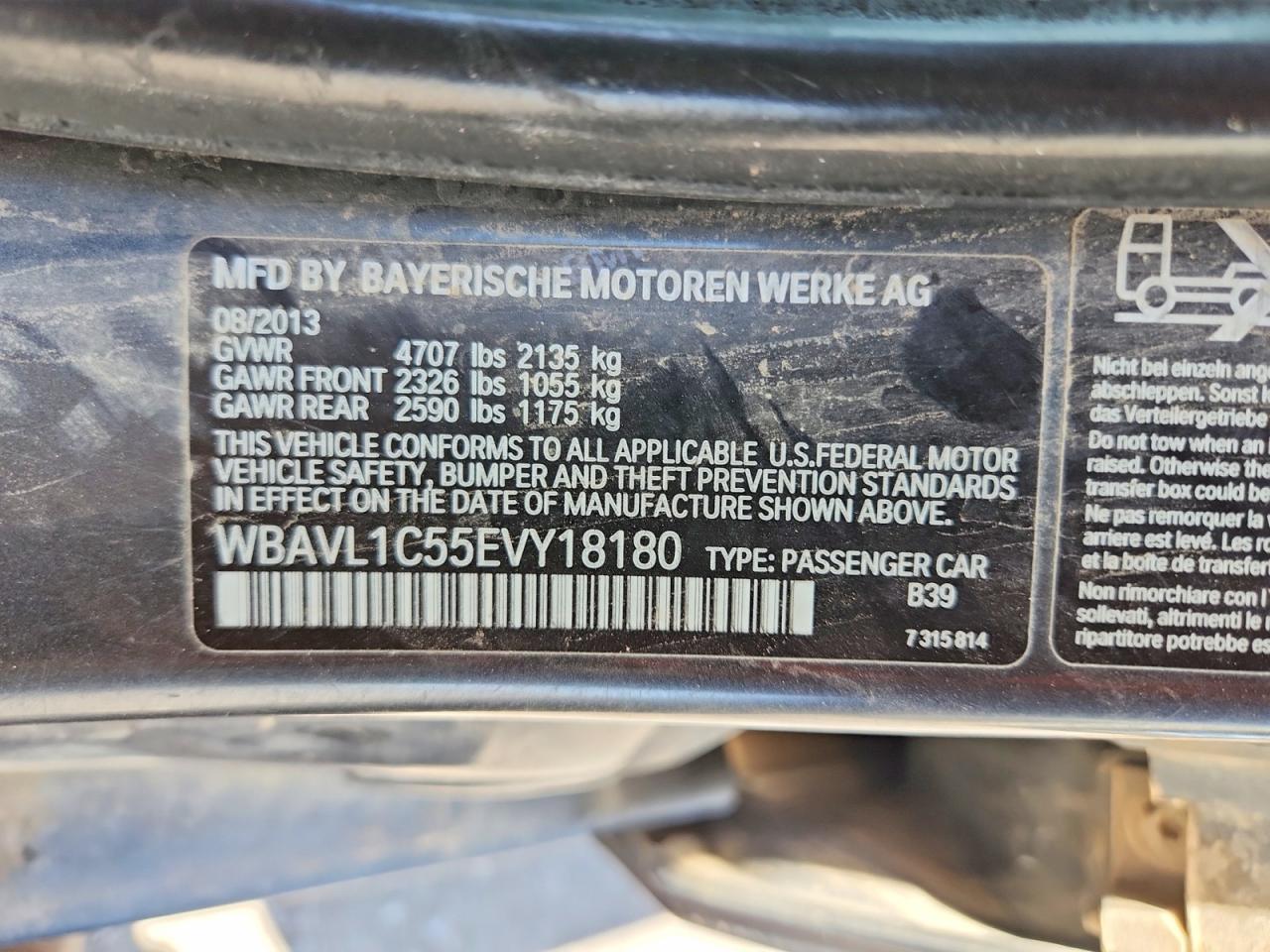 2014 Bmw X1 Xdrive28i Gray vin: WBAVL1C55EVY18180