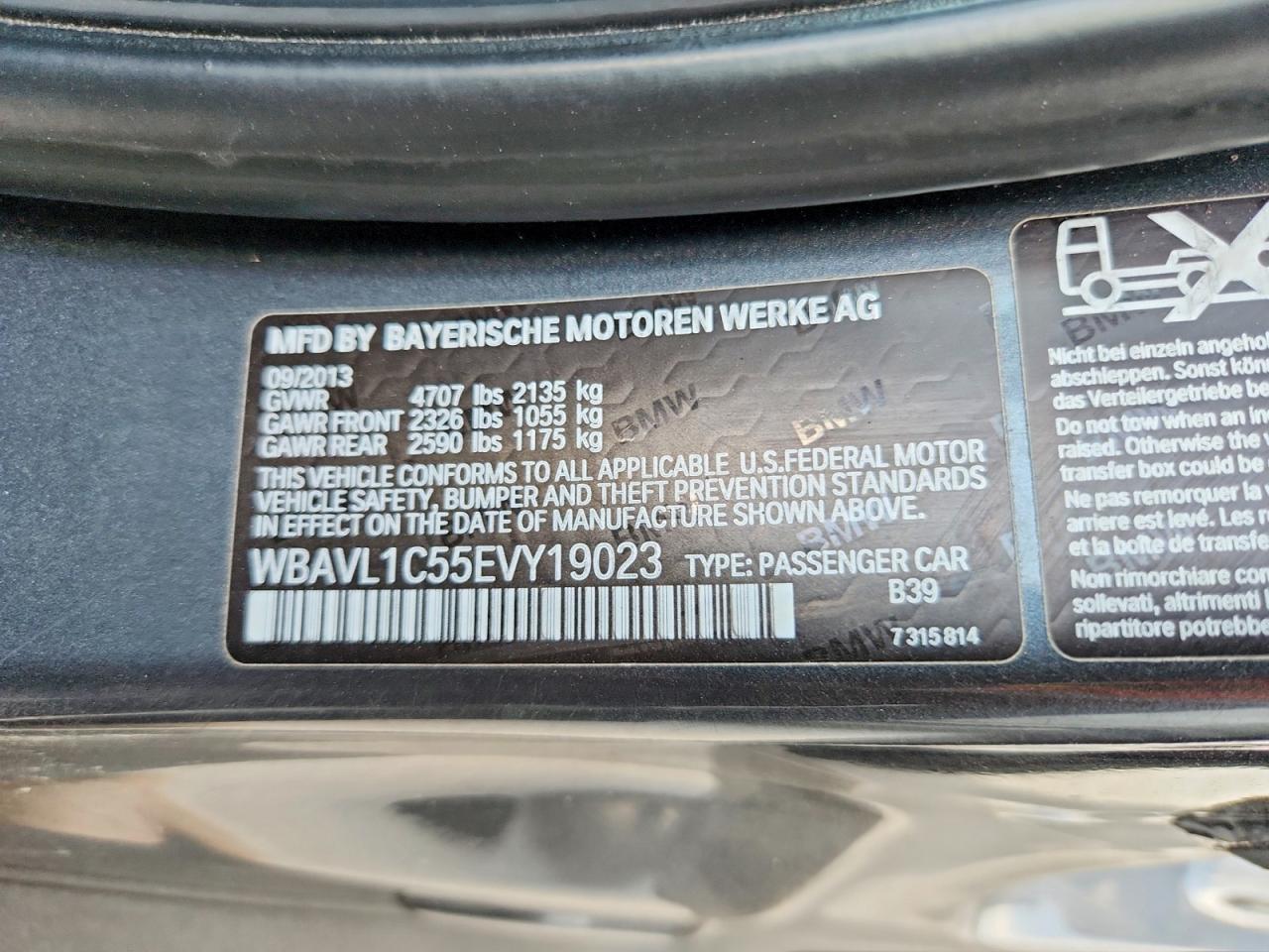 2014 Bmw X1 Xdrive28i Серый vin: WBAVL1C55EVY19023
