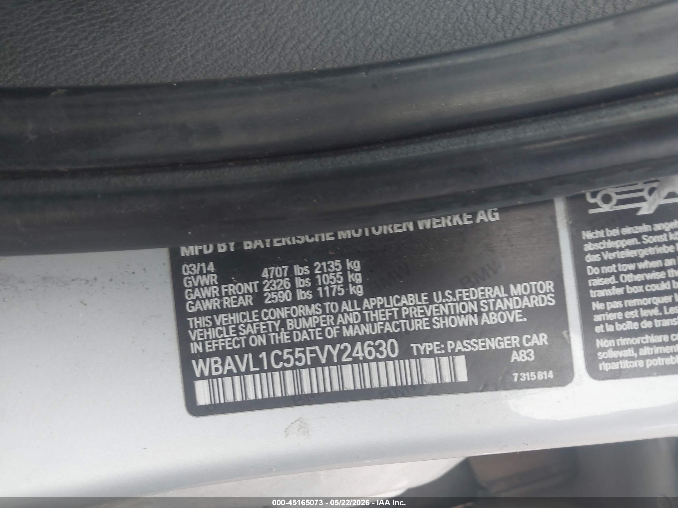 2015 Bmw X1 Xdrive28i Silver vin: WBAVL1C55FVY24630