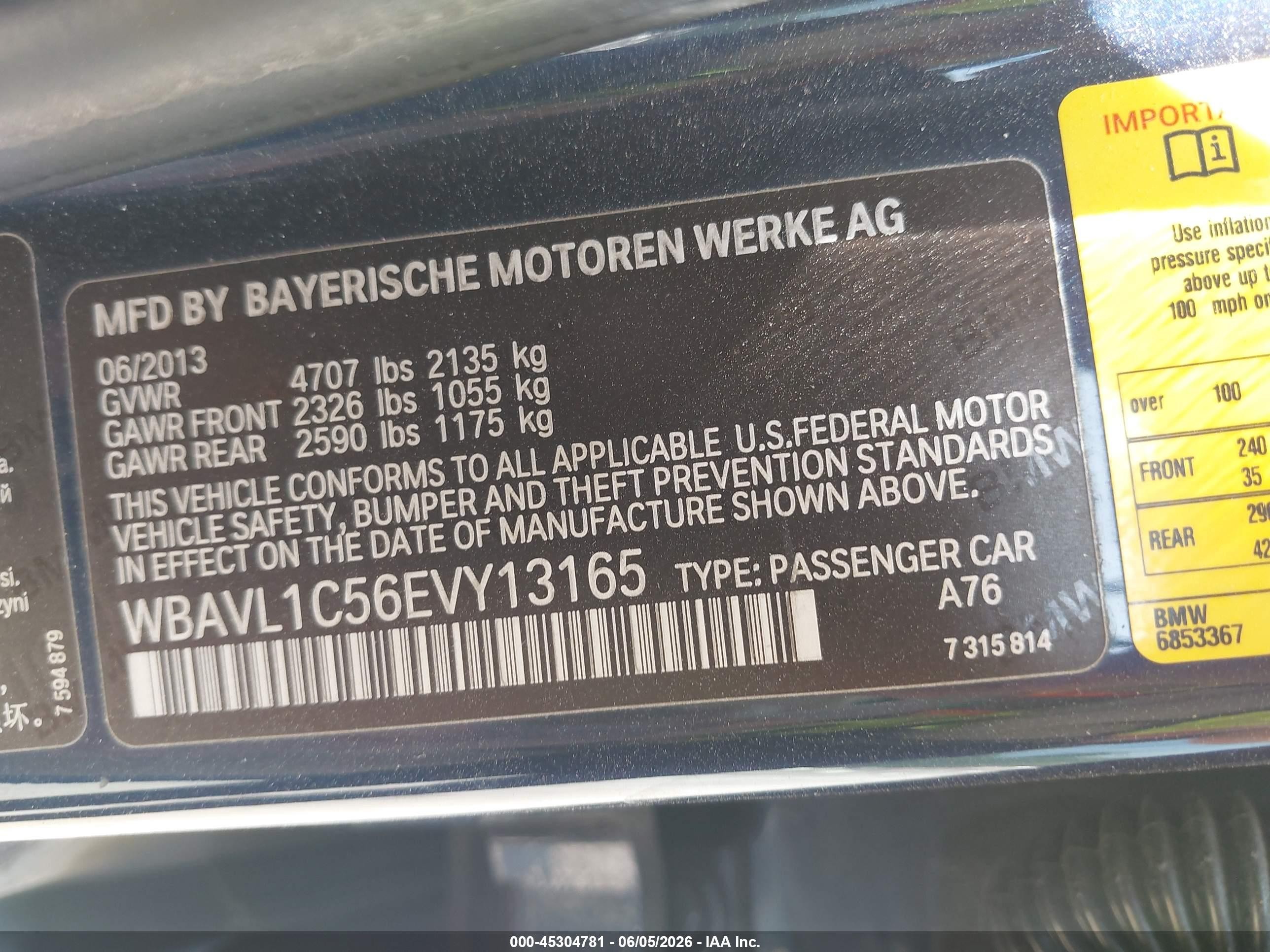 2014 Bmw X1 Xdrive28i Dark Blue vin: WBAVL1C56EVY13165