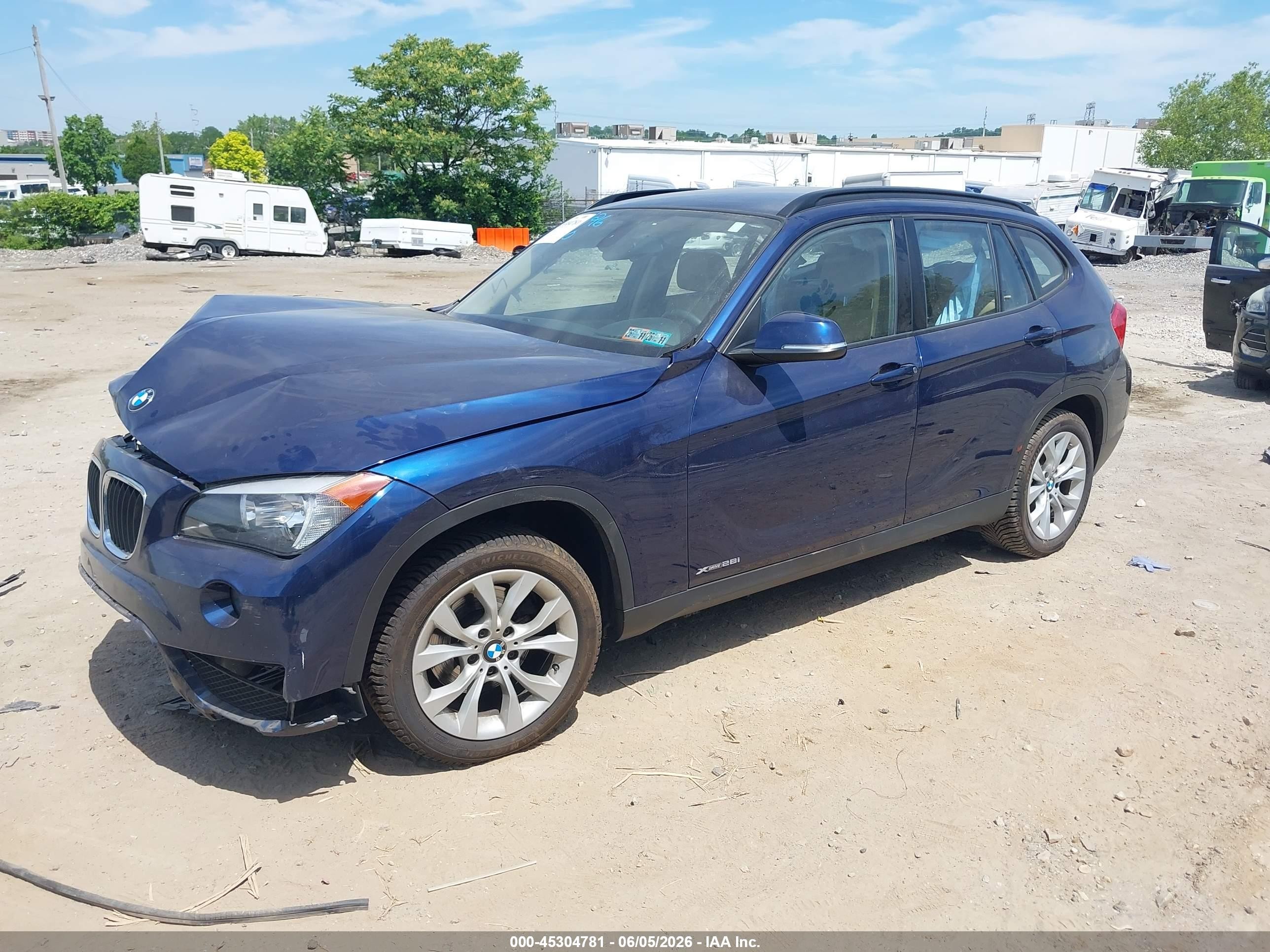 2014 Bmw X1 Xdrive28i Dark Blue vin: WBAVL1C56EVY13165
