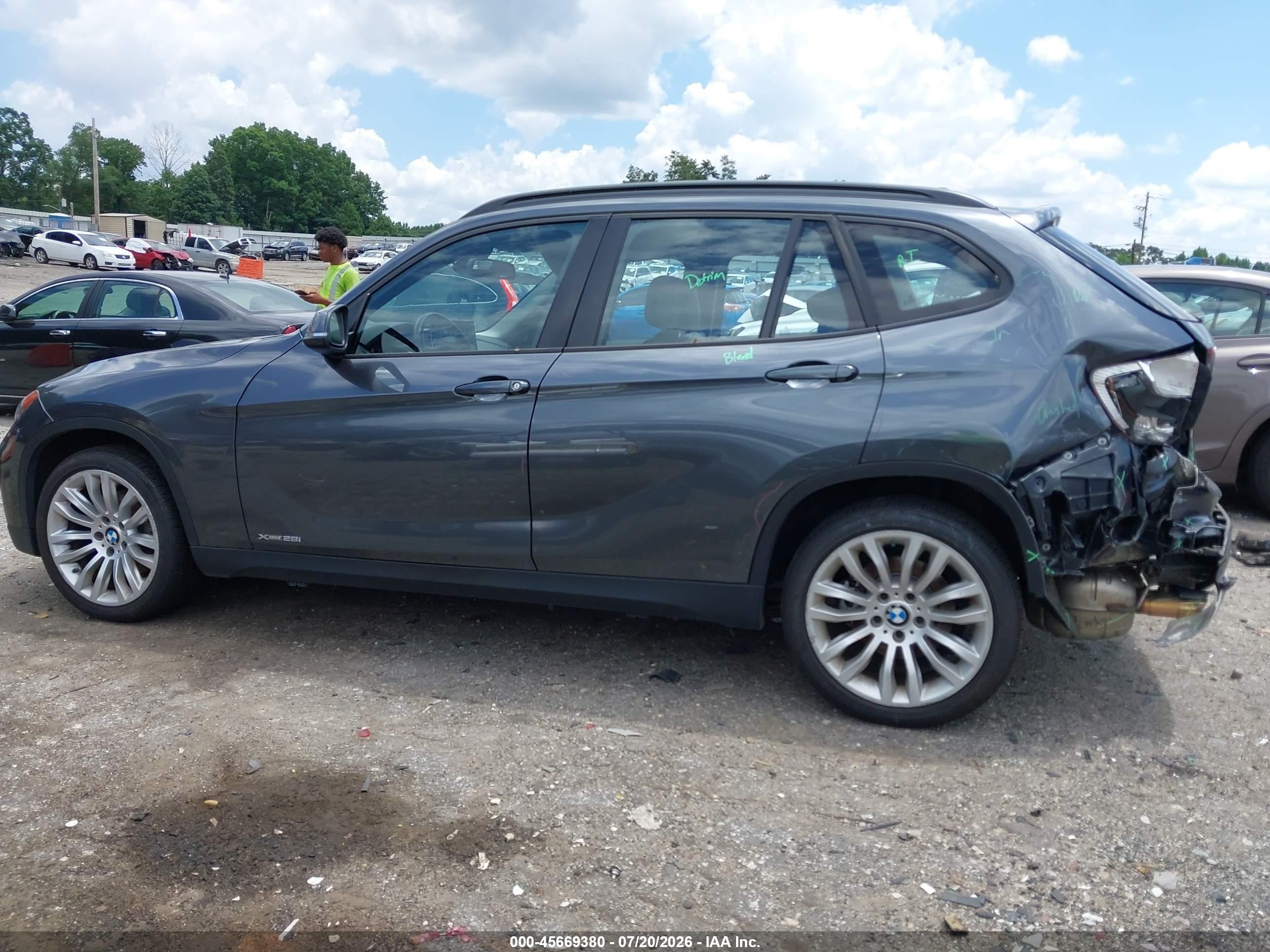 2014 Bmw X1 Xdrive28i Gray vin: WBAVL1C56EVY18754