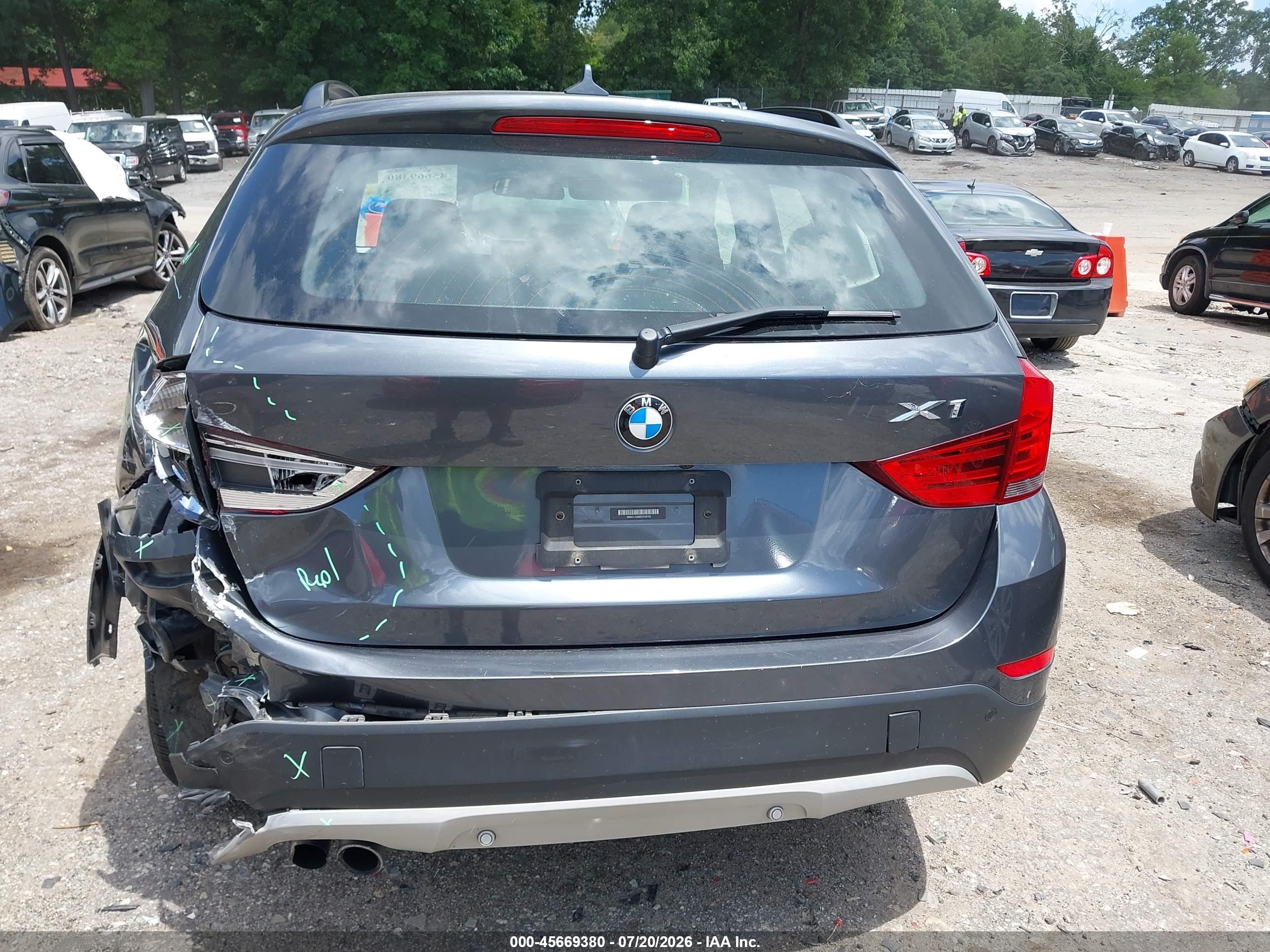 2014 Bmw X1 Xdrive28i Gray vin: WBAVL1C56EVY18754