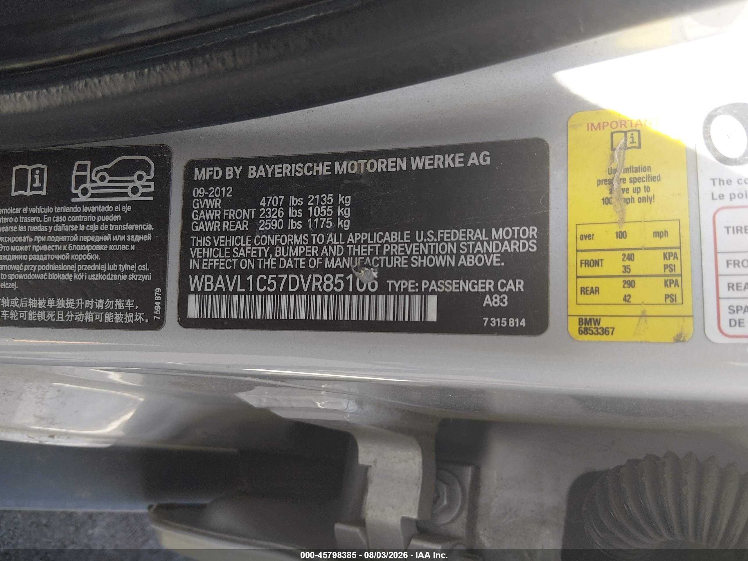 2013 Bmw X1 Xdrive28i Silver vin: WBAVL1C57DVR85106