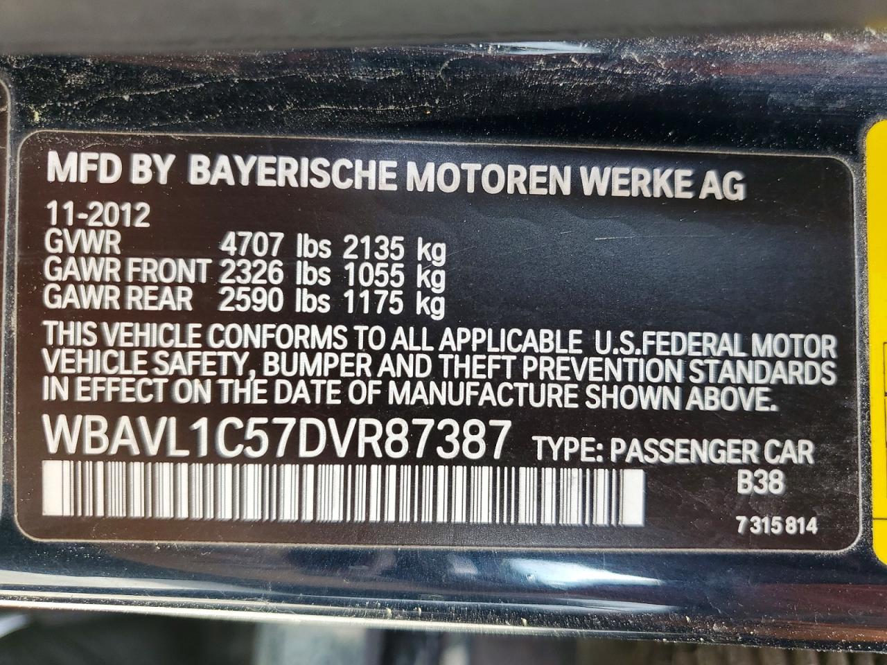 2013 Bmw X1 Xdrive28i Blue vin: WBAVL1C57DVR87387
