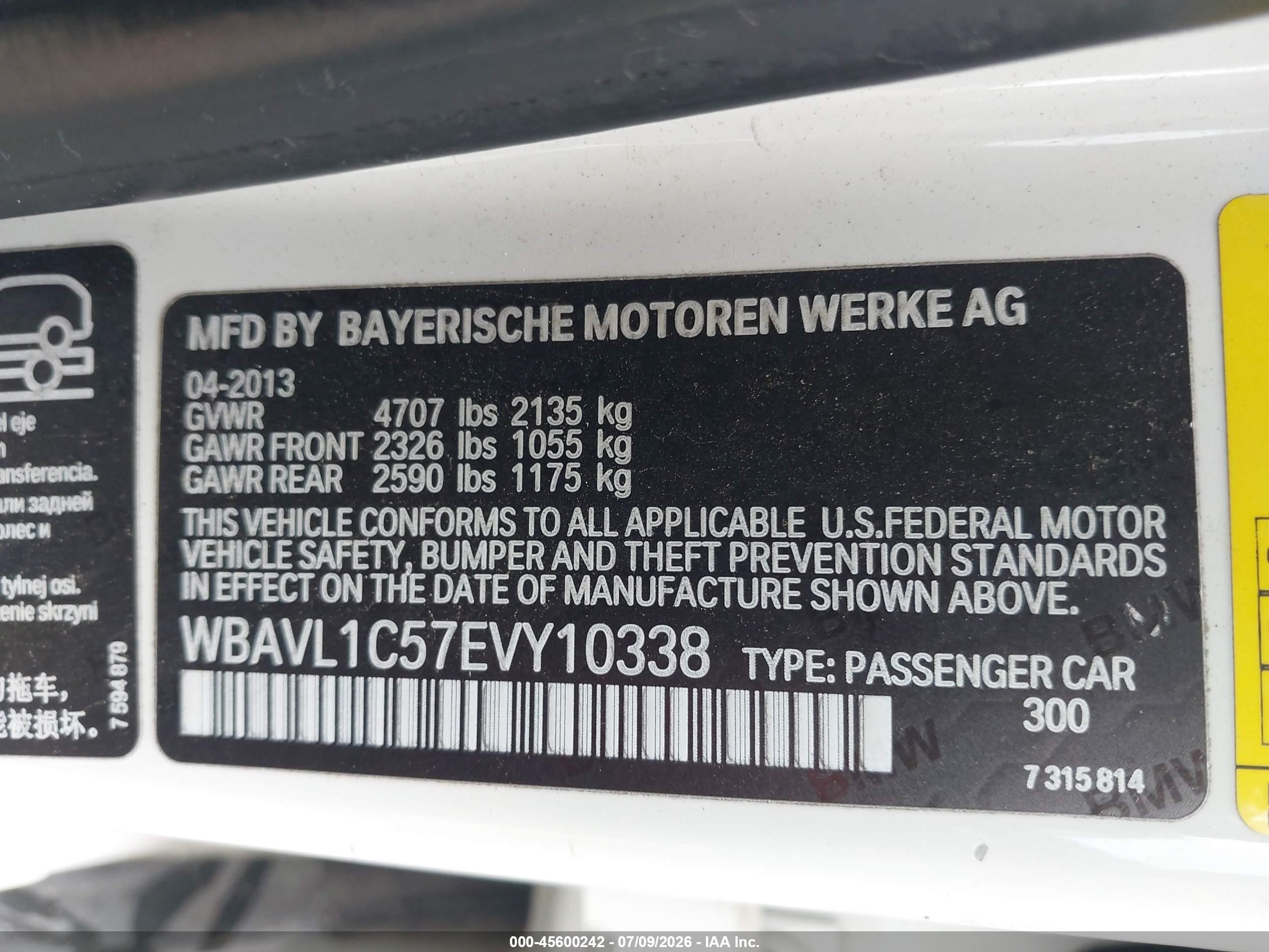 2014 Bmw X1 Xdrive28i Белый vin: WBAVL1C57EVY10338