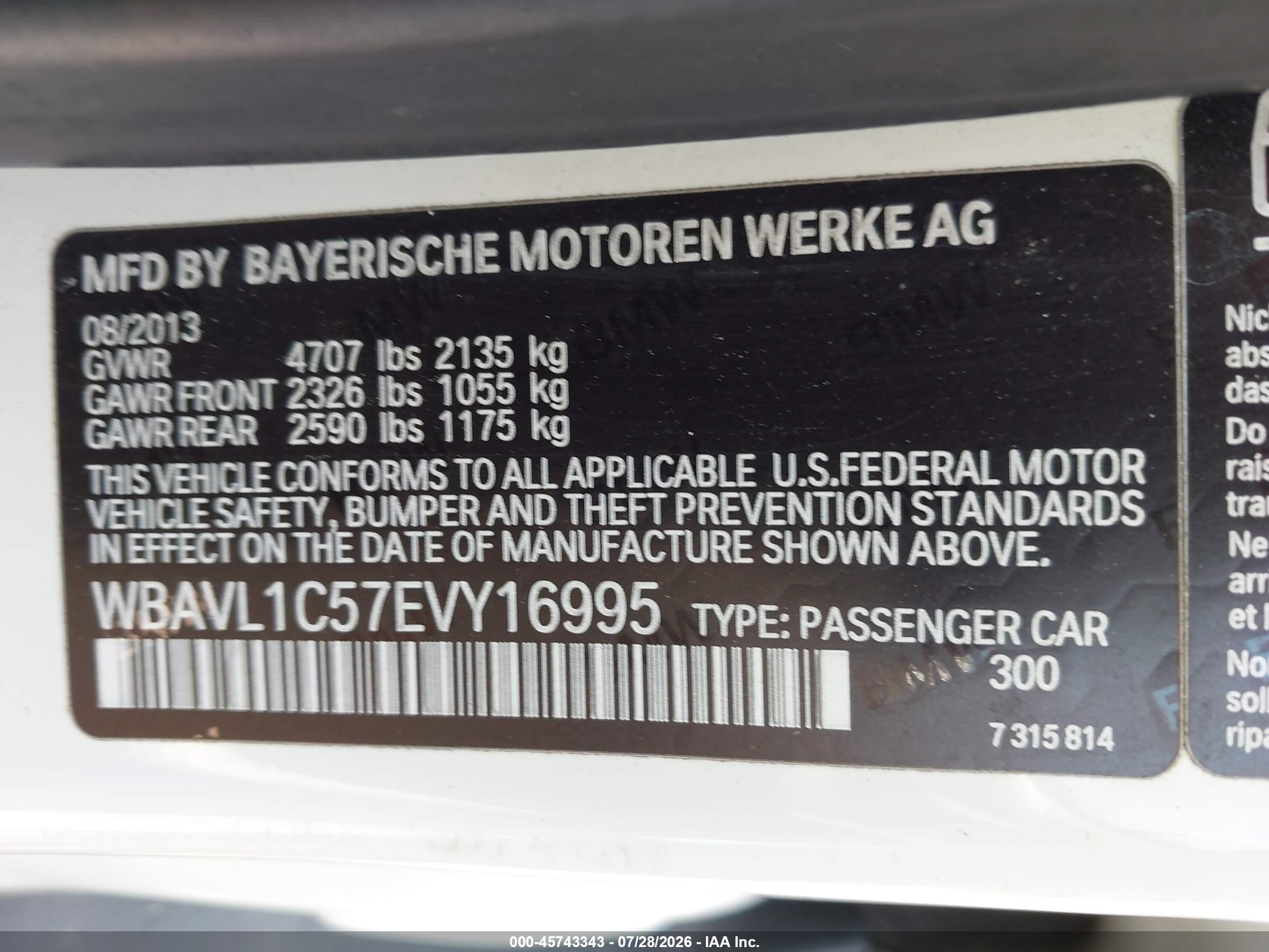 2014 Bmw X1 Xdrive28i White vin: WBAVL1C57EVY16995