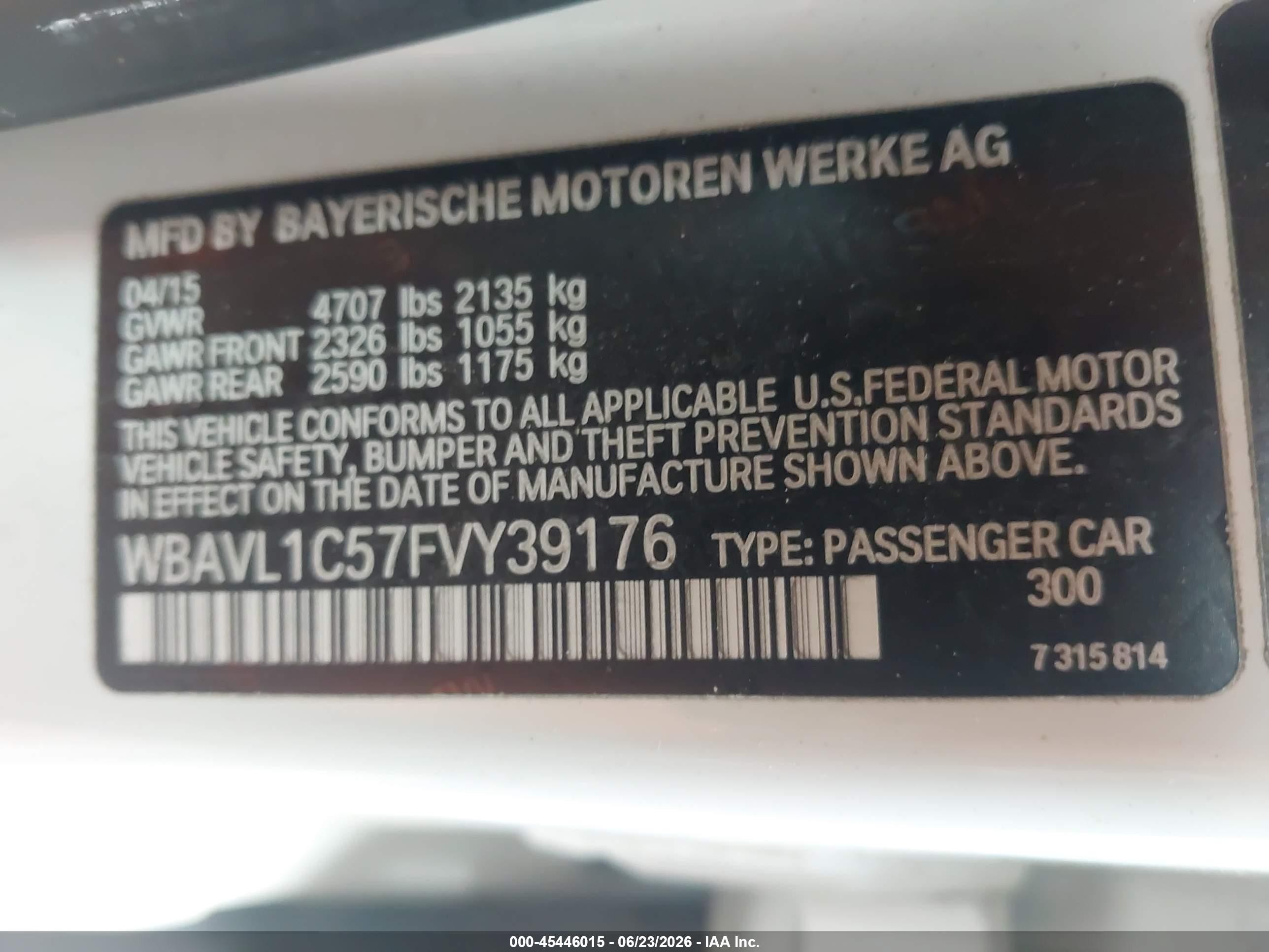 2015 Bmw X1 Xdrive28i White vin: WBAVL1C57FVY39176