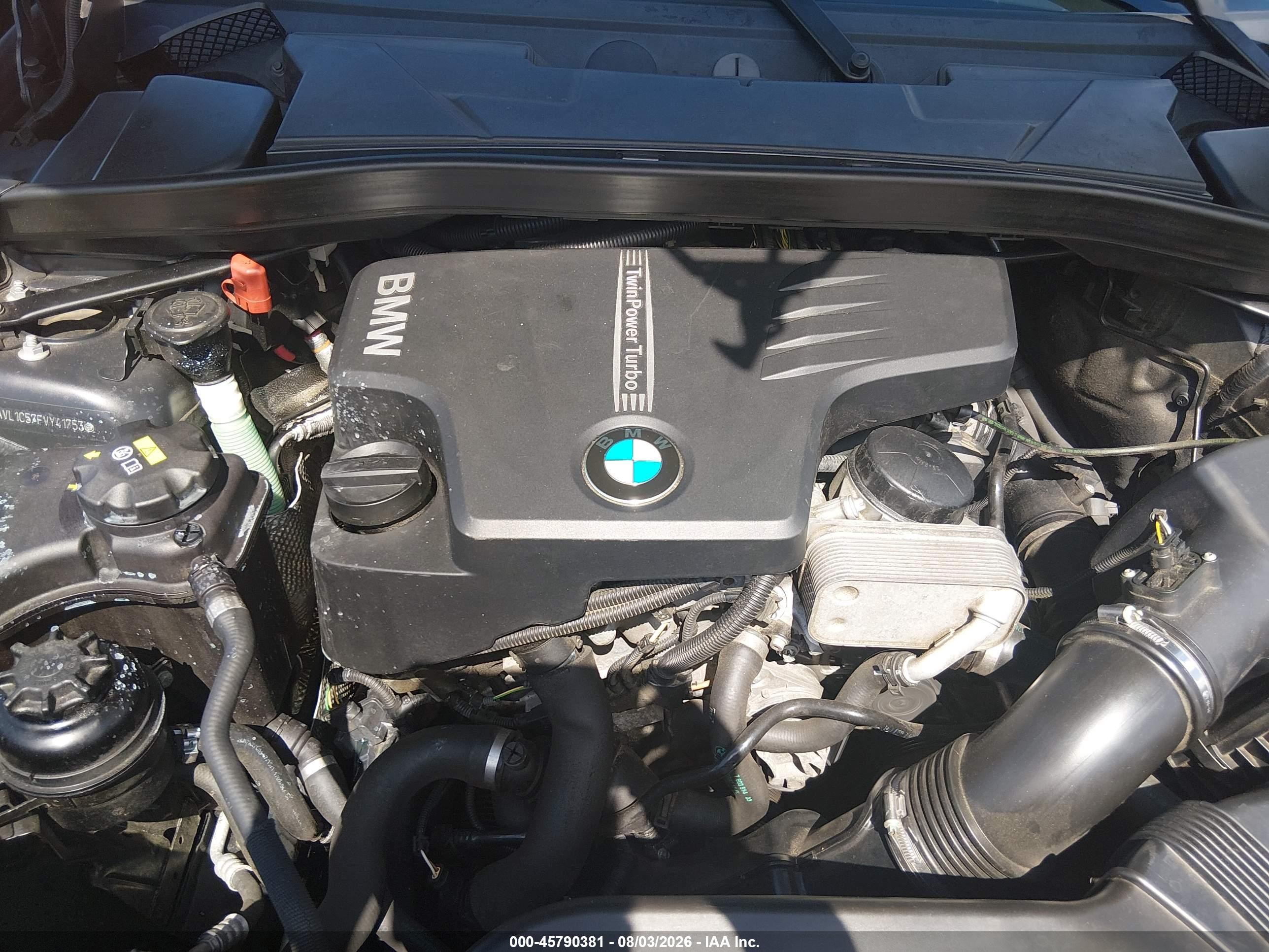 2015 Bmw X1 Xdrive28i Black vin: WBAVL1C57FVY41753