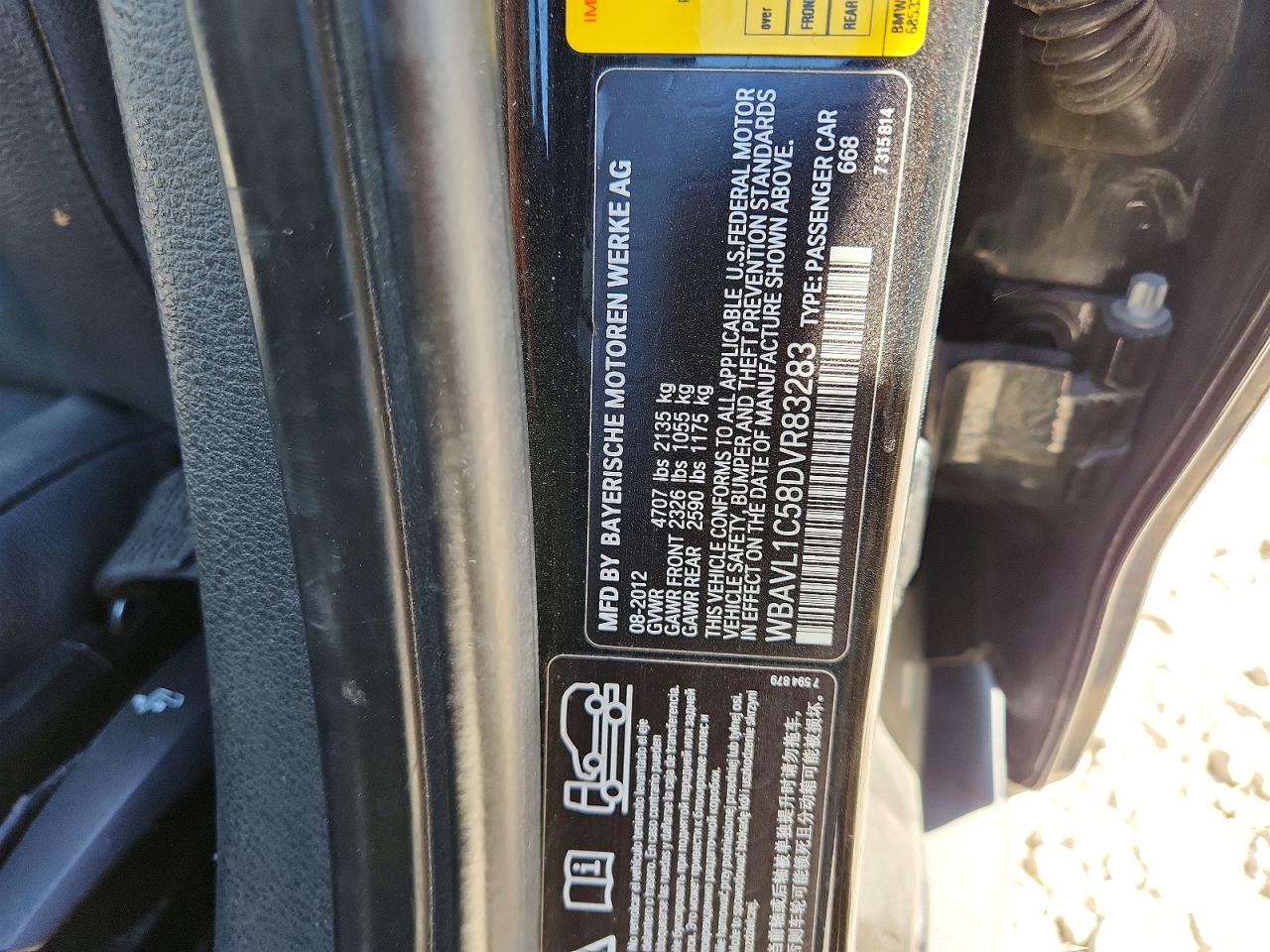 2013 Bmw X1 Xdrive28i Black vin: WBAVL1C58DVR83283