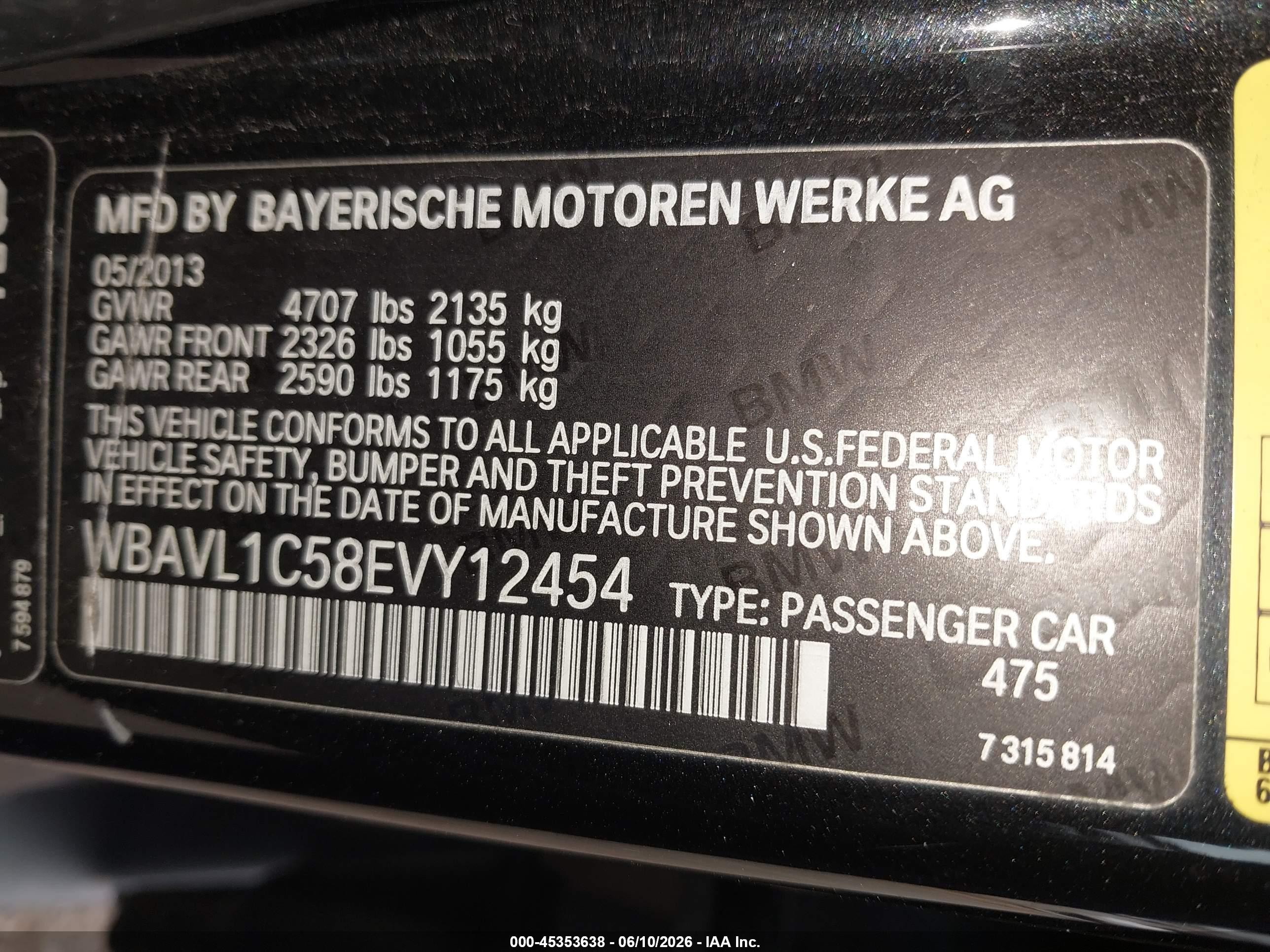 2014 Bmw X1 Xdrive28i Black vin: WBAVL1C58EVY12454