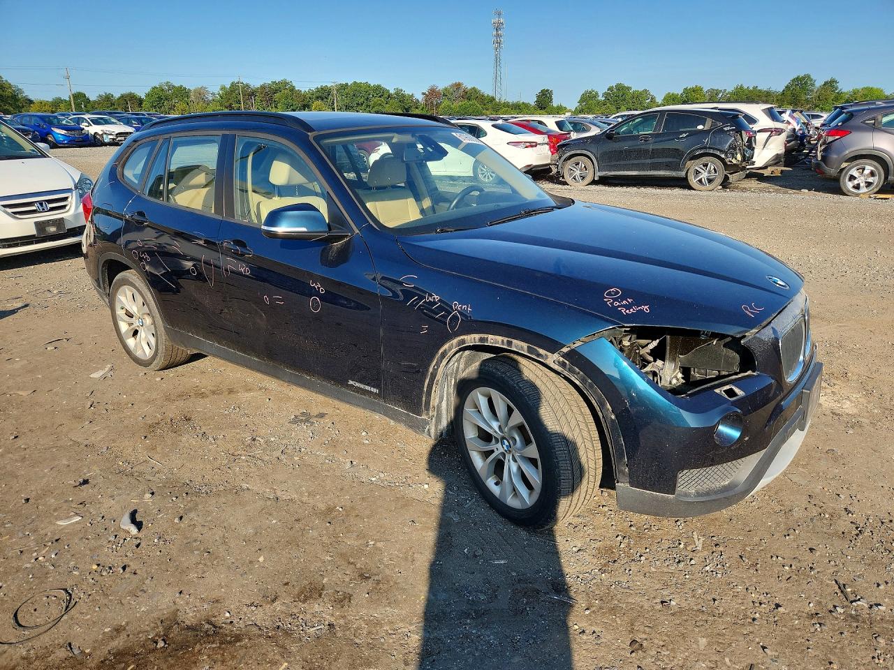 2014 Bmw X1 Xdrive28i Blue vin: WBAVL1C58EVY17170