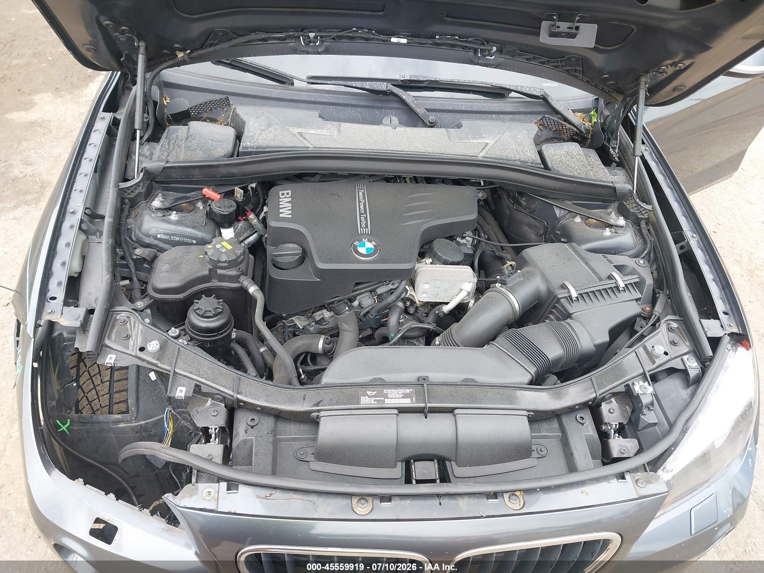 2015 Bmw X1 Xdrive28i Gray vin: WBAVL1C58FVY35301