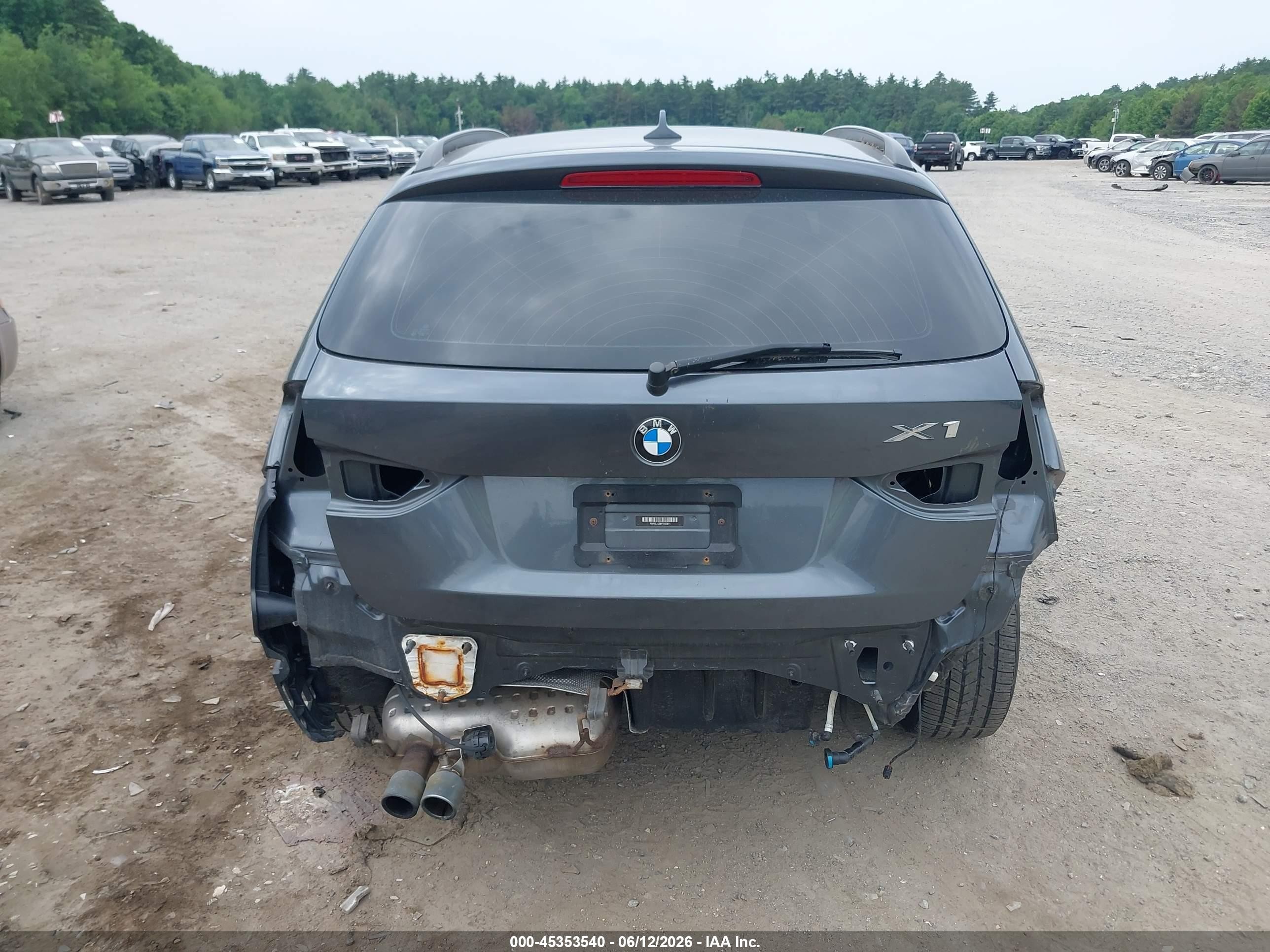 2015 Bmw X1 Xdrive28i Gray vin: WBAVL1C59FVY33671
