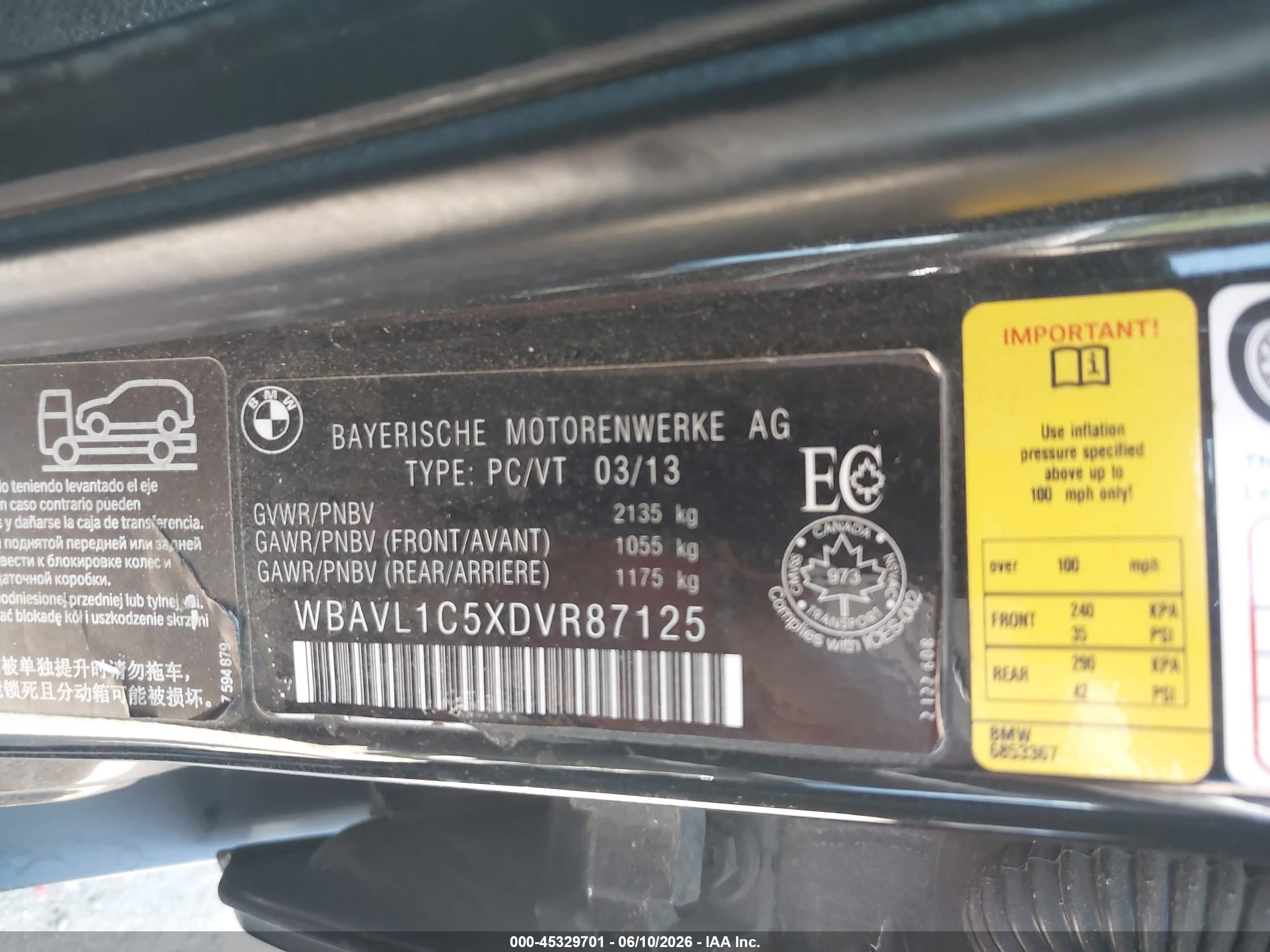 2013 Bmw X1 Xdrive28i Black vin: WBAVL1C5XDVR87125