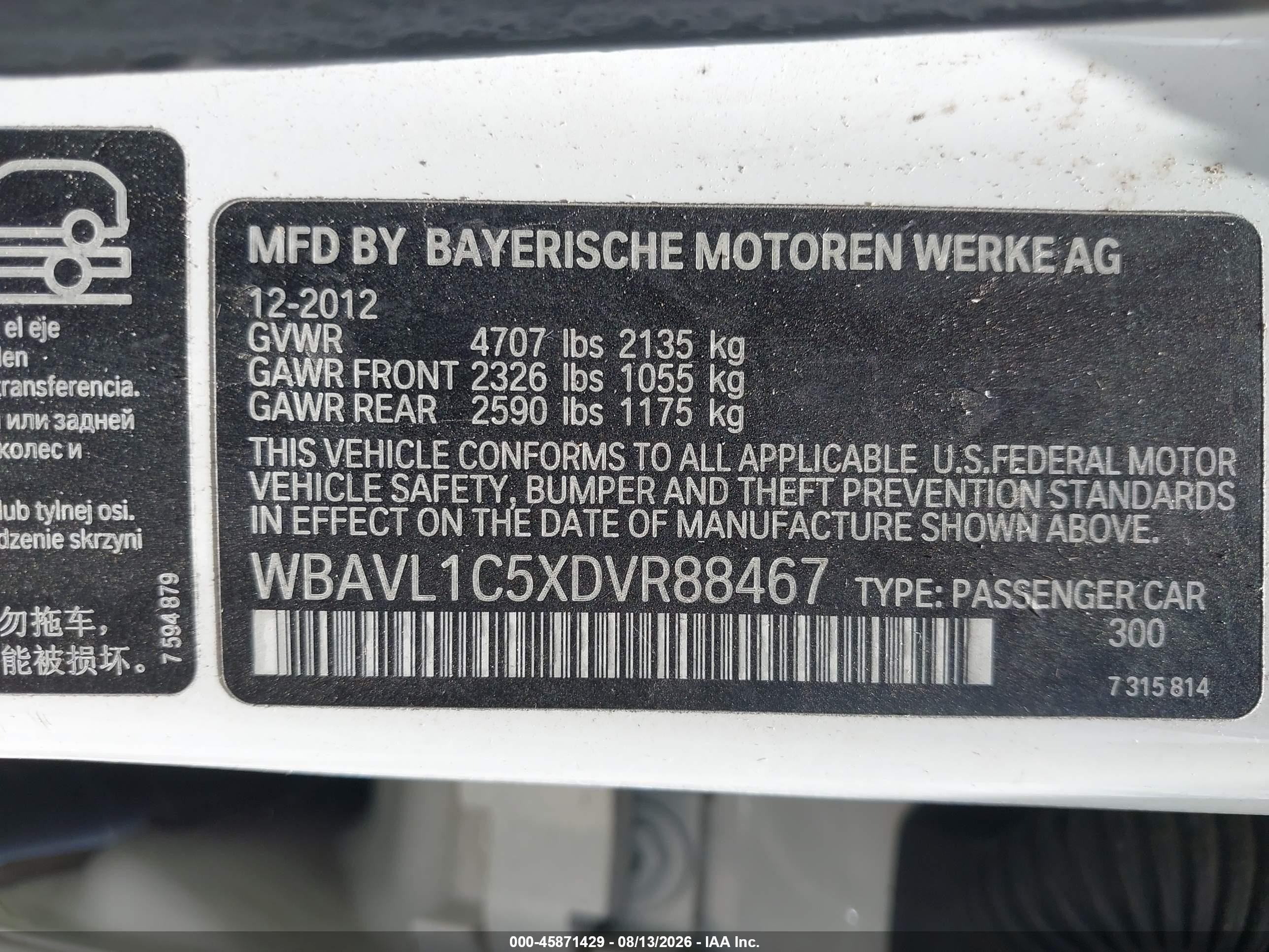 2013 Bmw X1 Xdrive28i White vin: WBAVL1C5XDVR88467