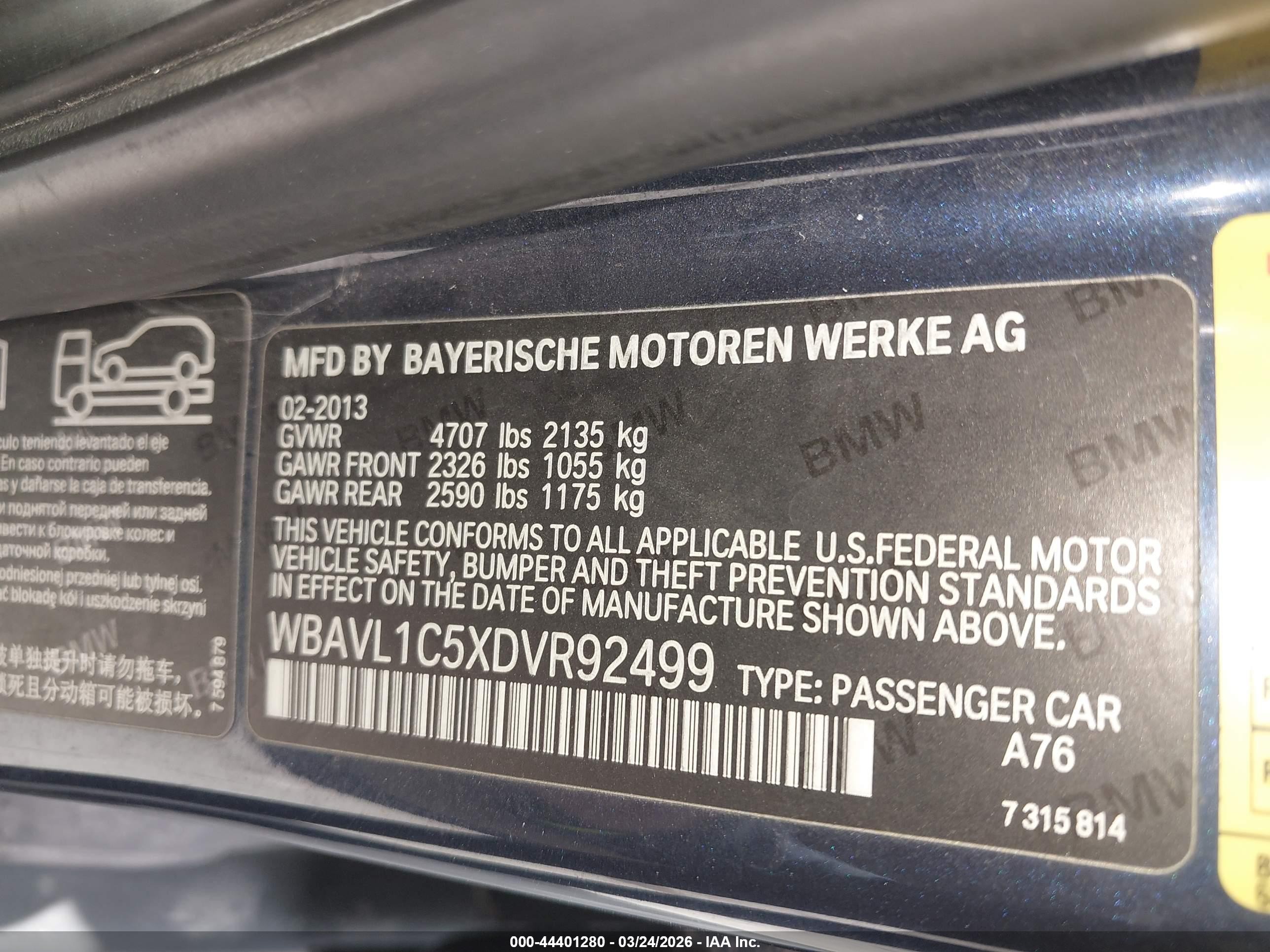 2013 Bmw X1 Xdrive28i Blue vin: WBAVL1C5XDVR92499