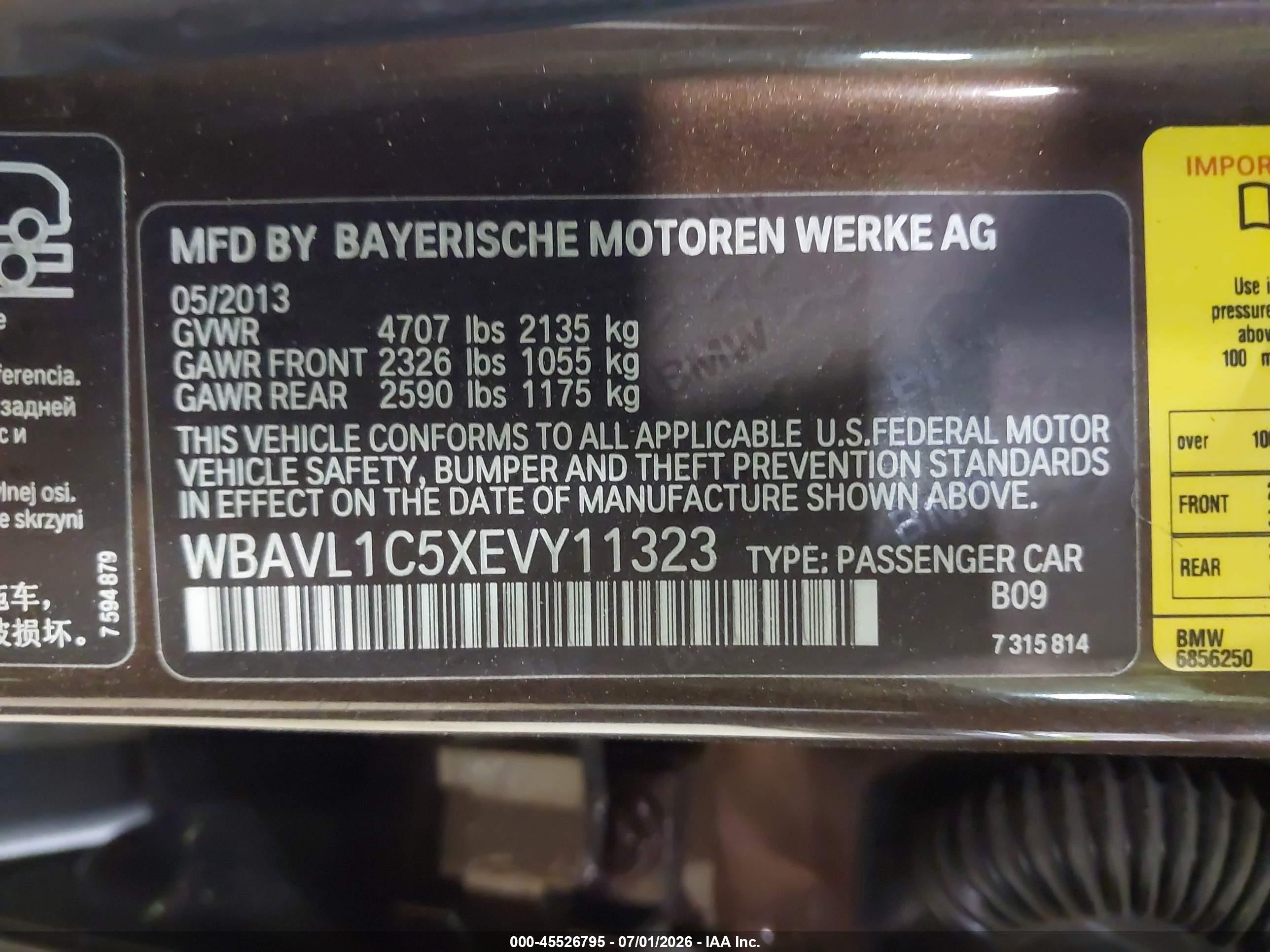 2014 Bmw X1 Xdrive28i Brown vin: WBAVL1C5XEVY11323
