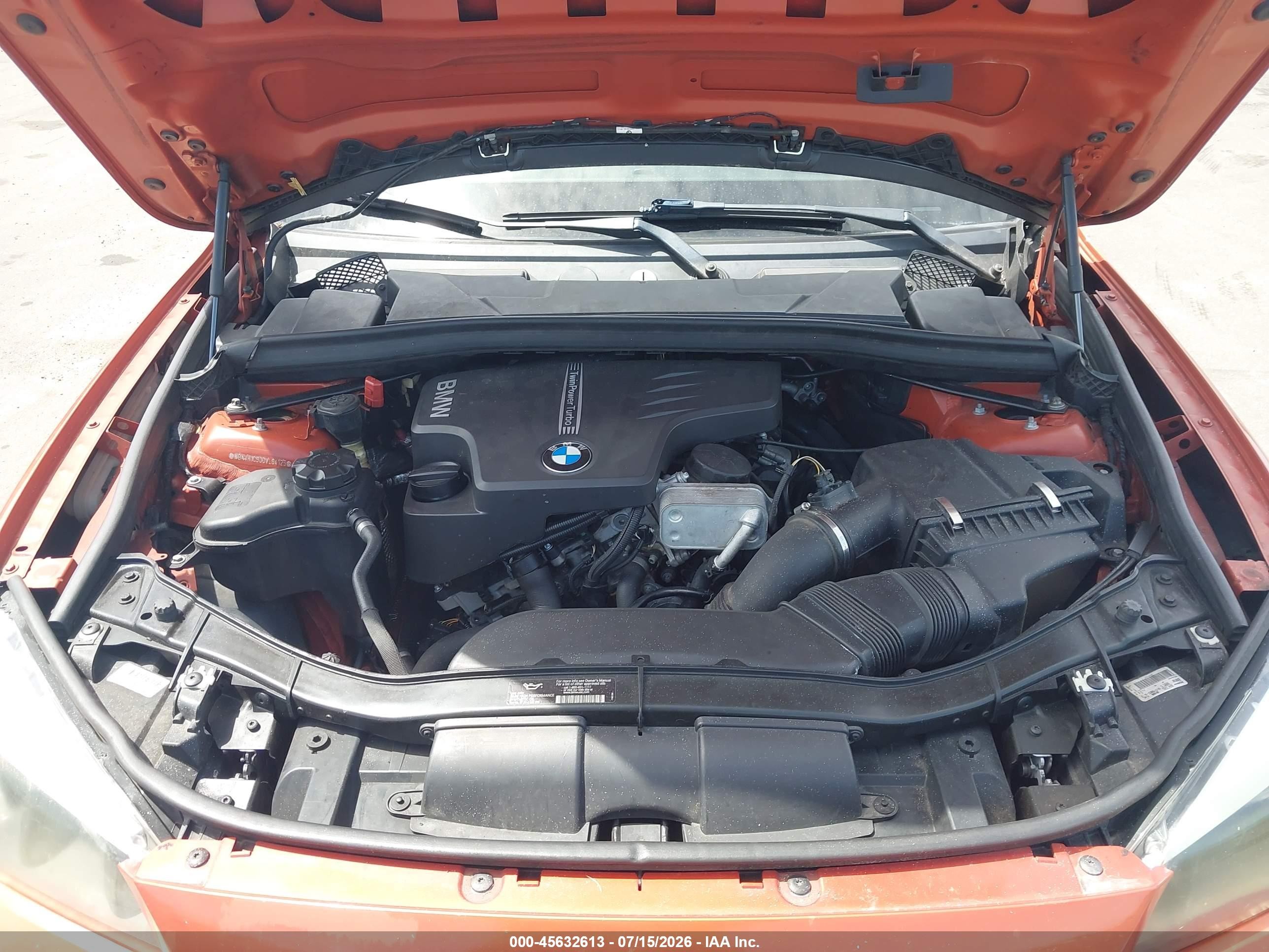 2013 Bmw X1 Sdrive28i Orange vin: WBAVM1C50DVL64125