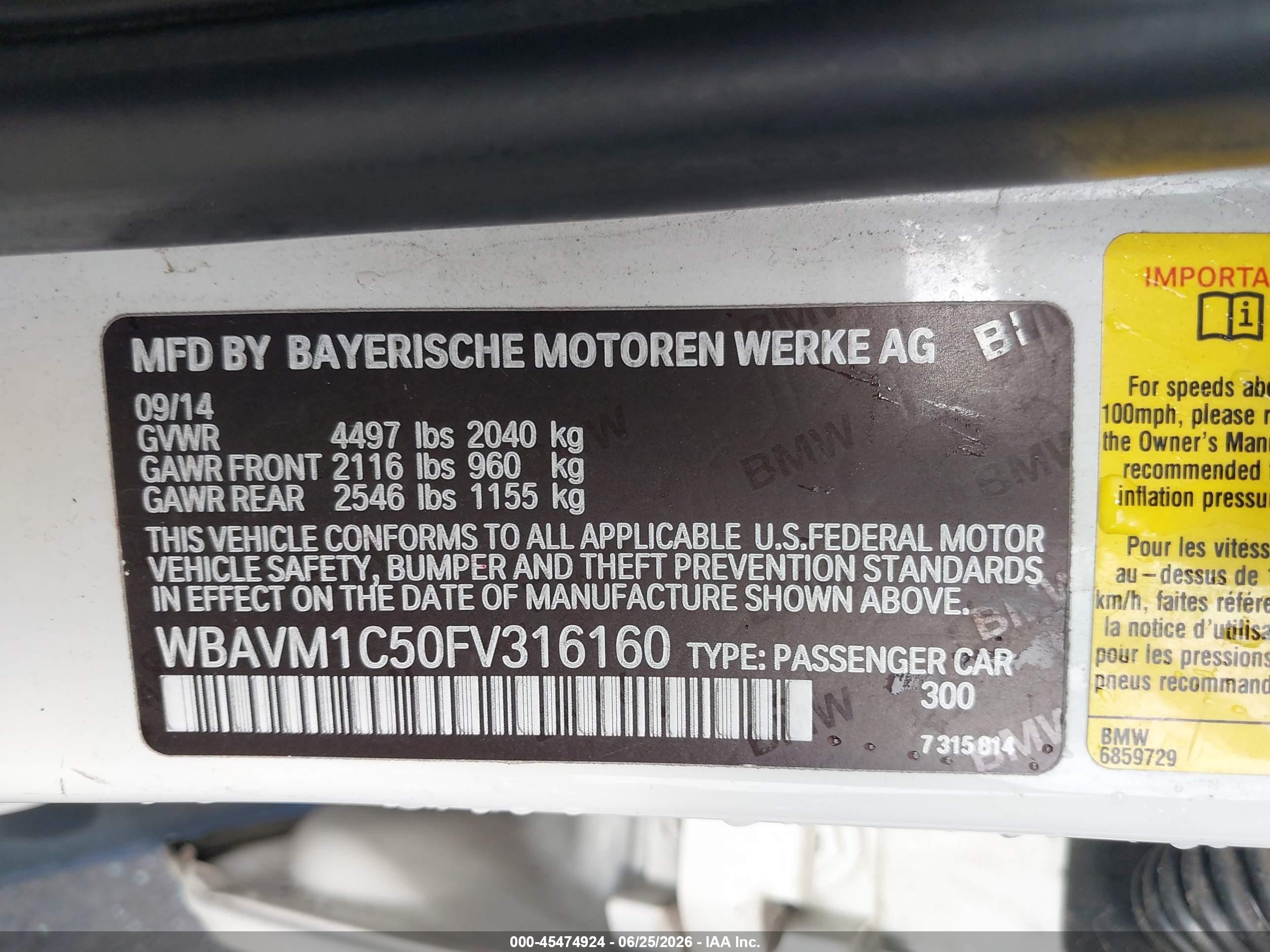 2015 Bmw X1 Sdrive28i White vin: WBAVM1C50FV316160