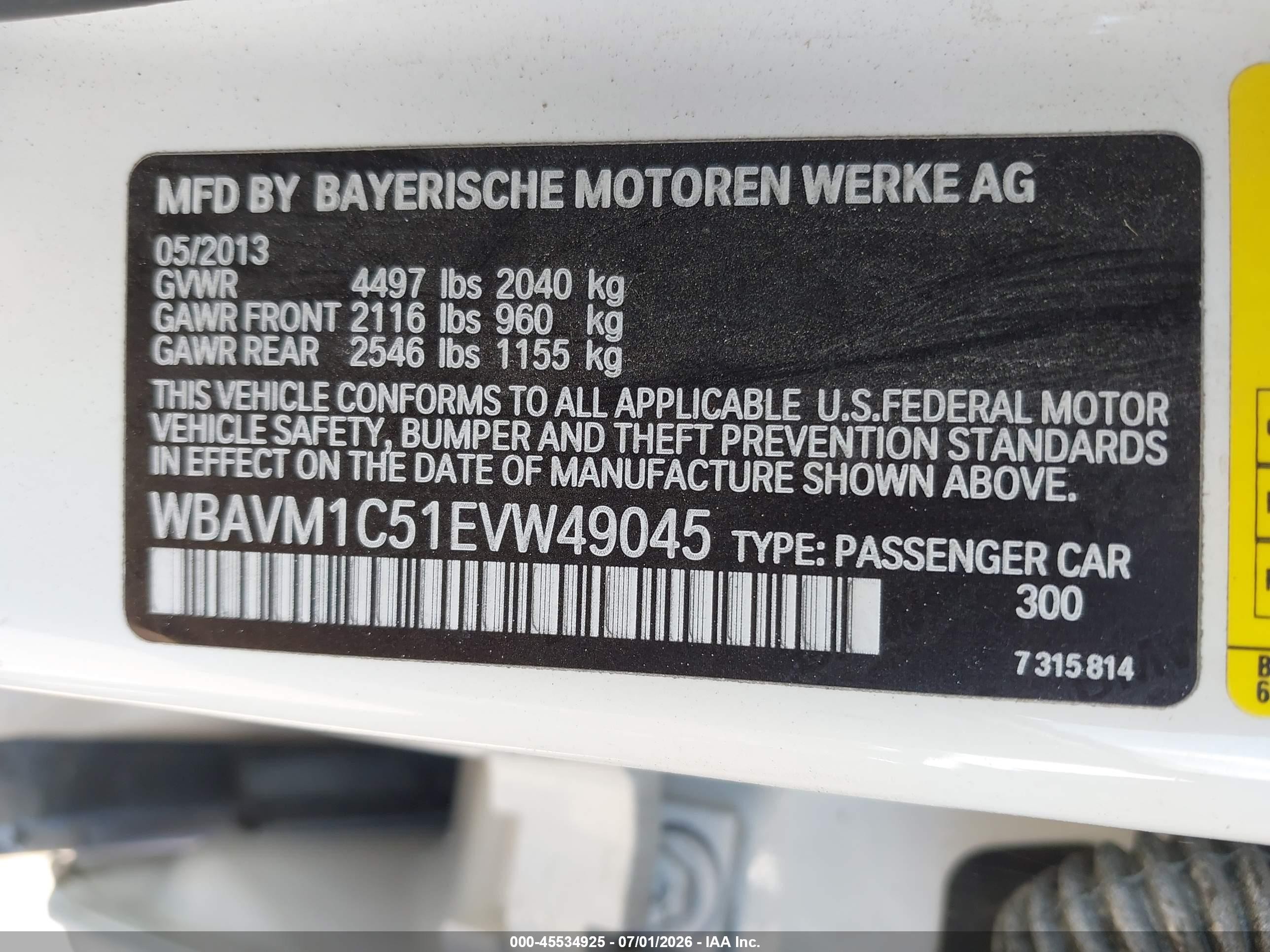2014 Bmw X1 Sdrive28i White vin: WBAVM1C51EVW49045