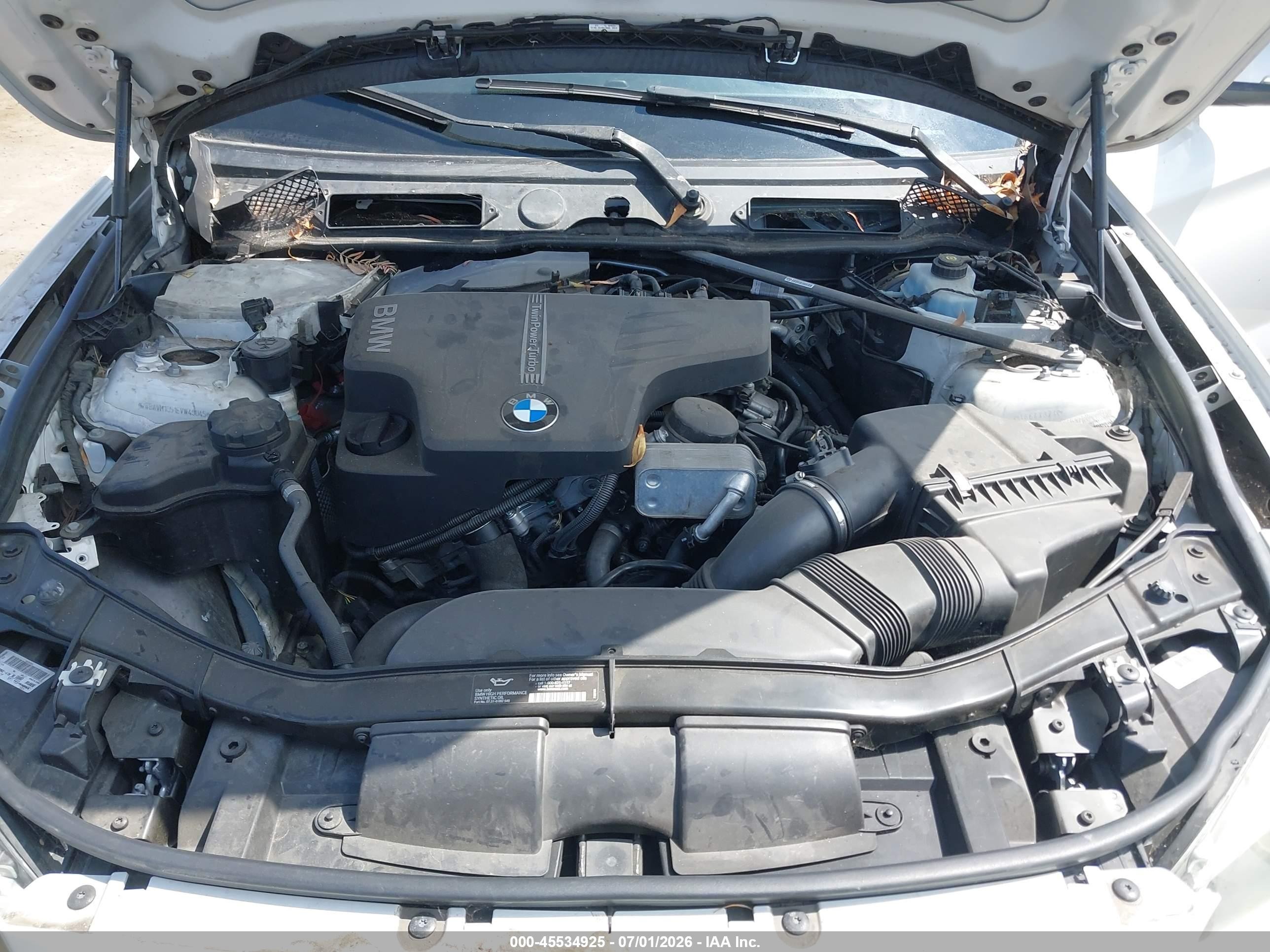 2014 Bmw X1 Sdrive28i White vin: WBAVM1C51EVW49045