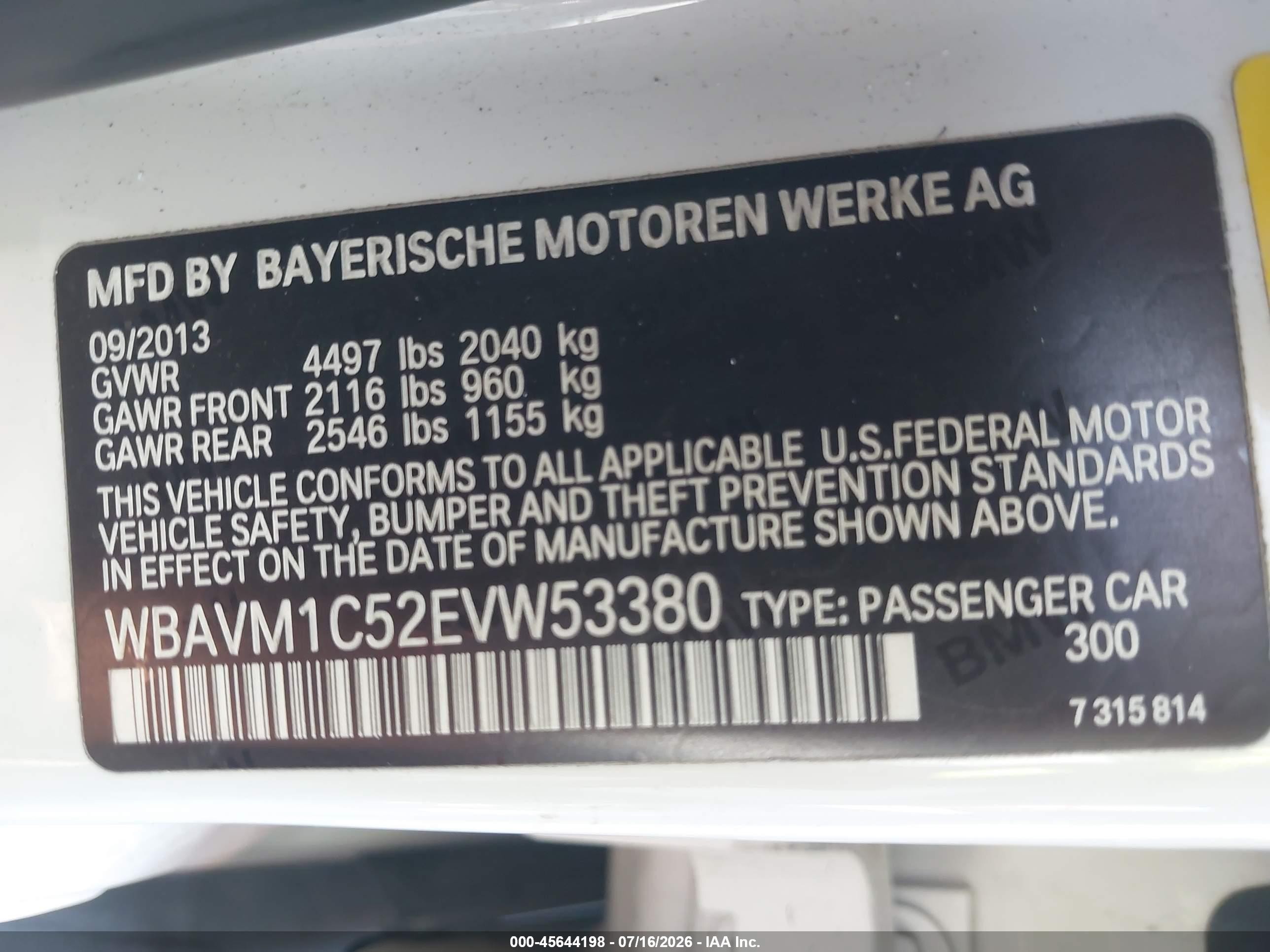 2014 Bmw X1 Sdrive28i White vin: WBAVM1C52EVW53380