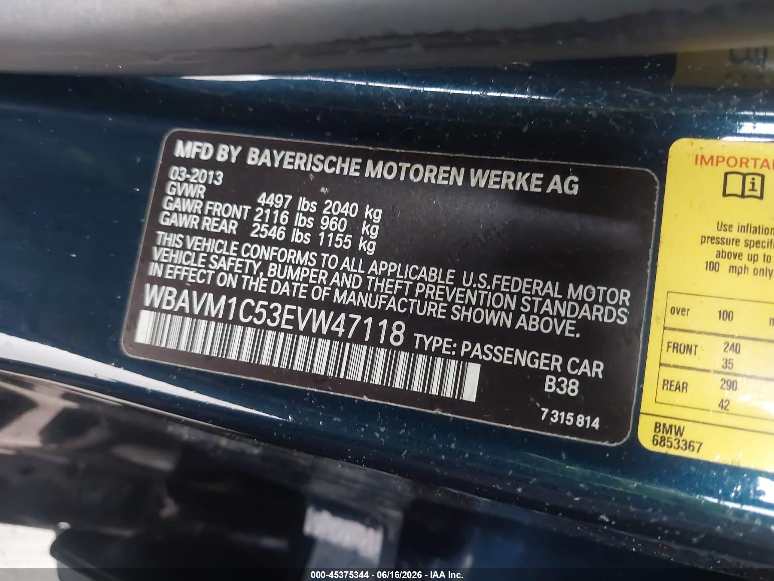 2014 Bmw X1 Sdrive28i Blue vin: WBAVM1C53EVW47118