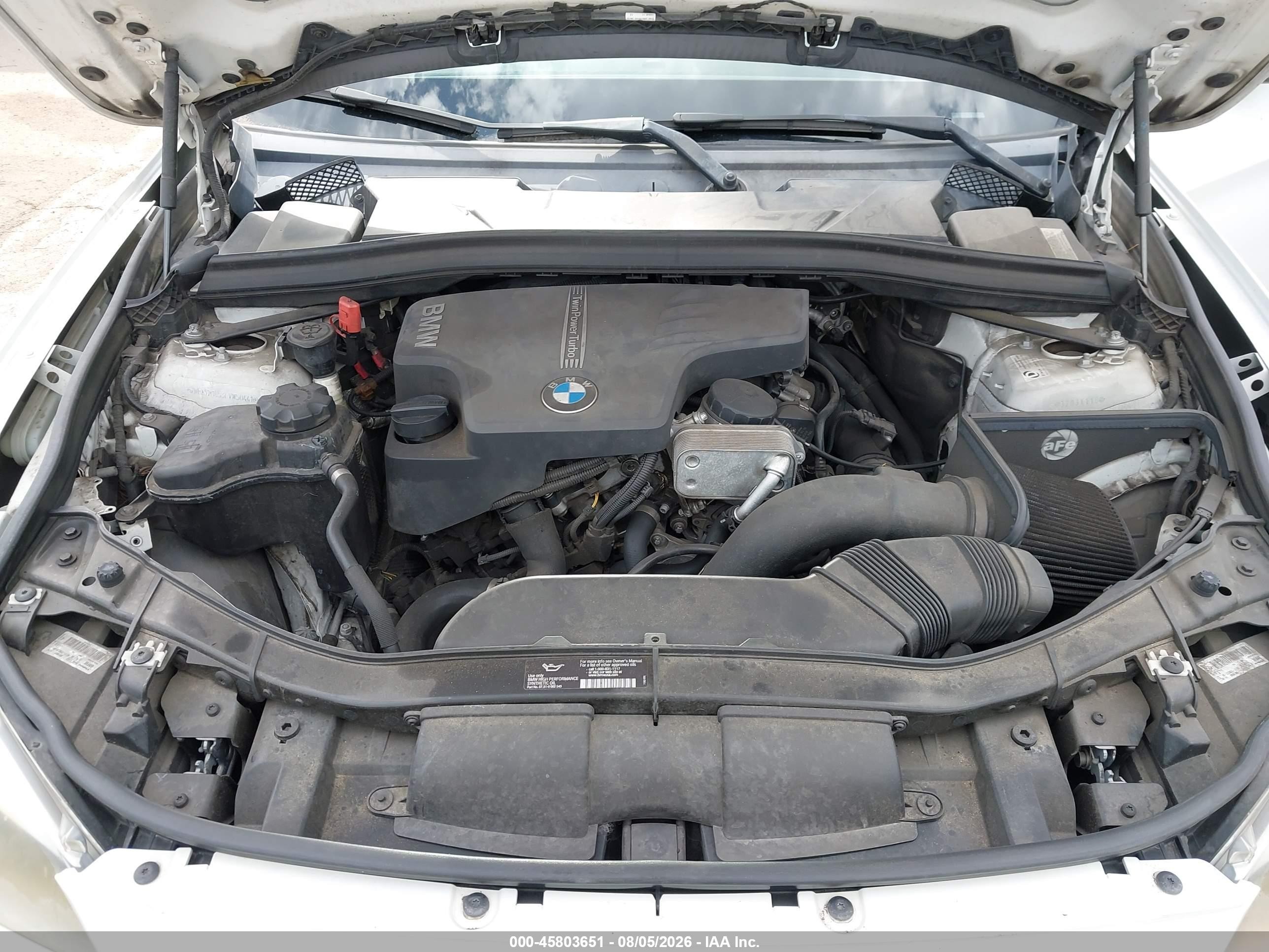 2014 Bmw X1 Sdrive28i Белый vin: WBAVM1C53EVW50441
