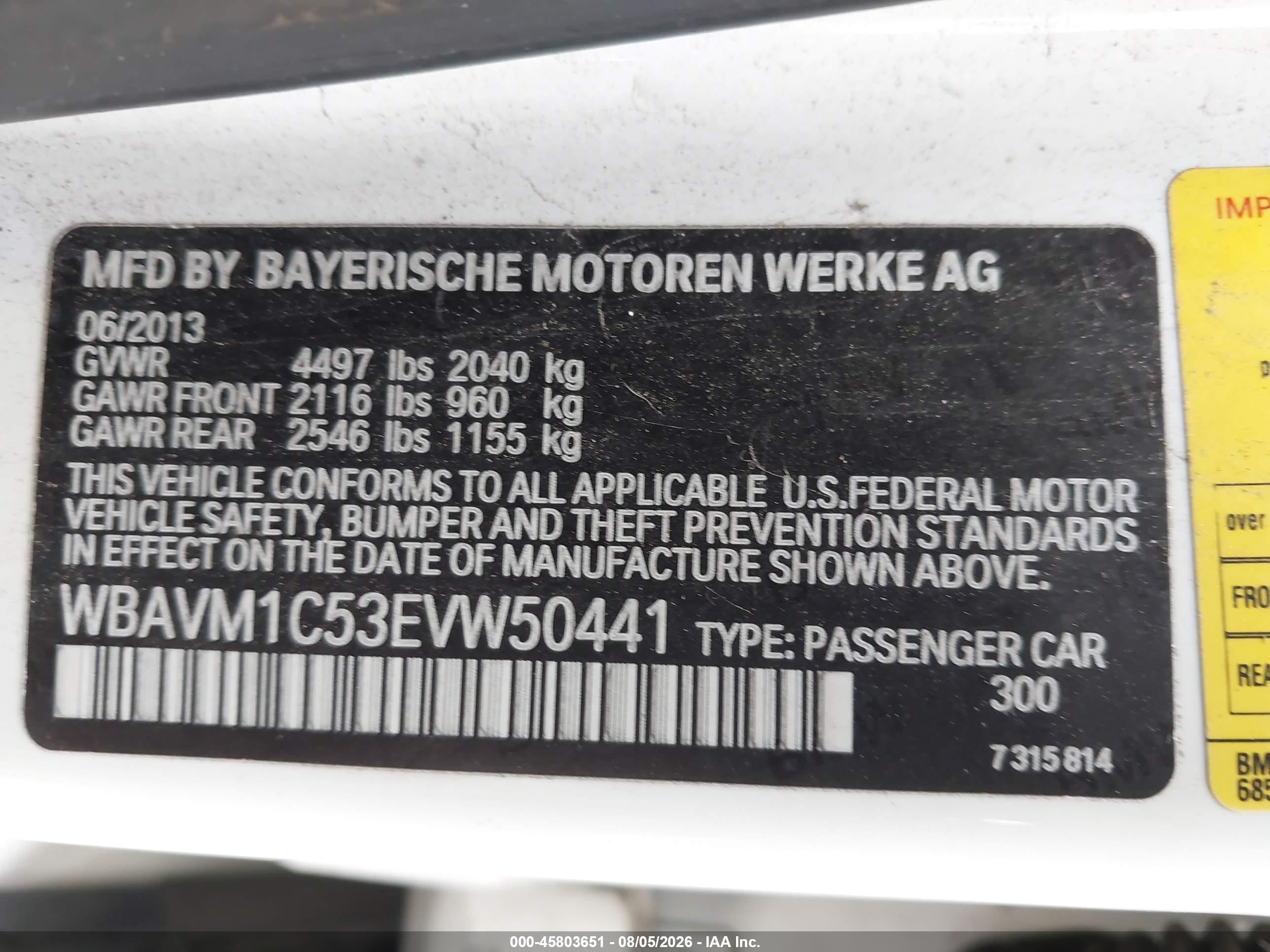 2014 Bmw X1 Sdrive28i Белый vin: WBAVM1C53EVW50441