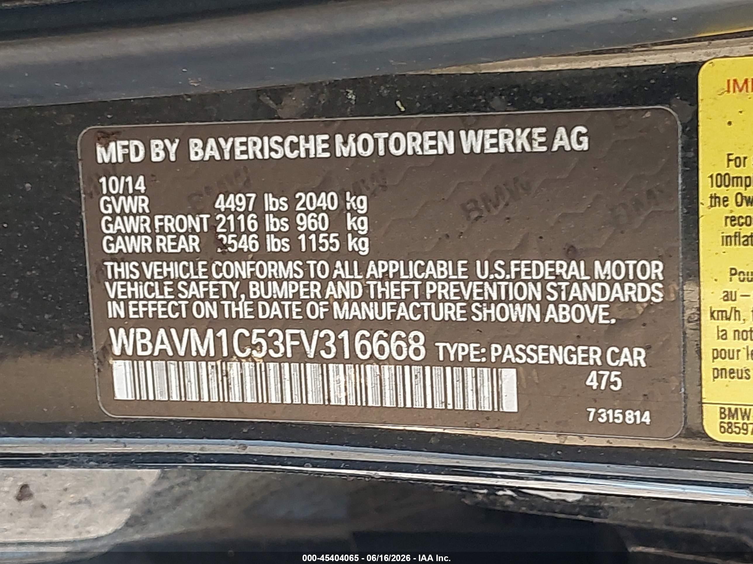2015 Bmw X1 Sdrive28i Black vin: WBAVM1C53FV316668