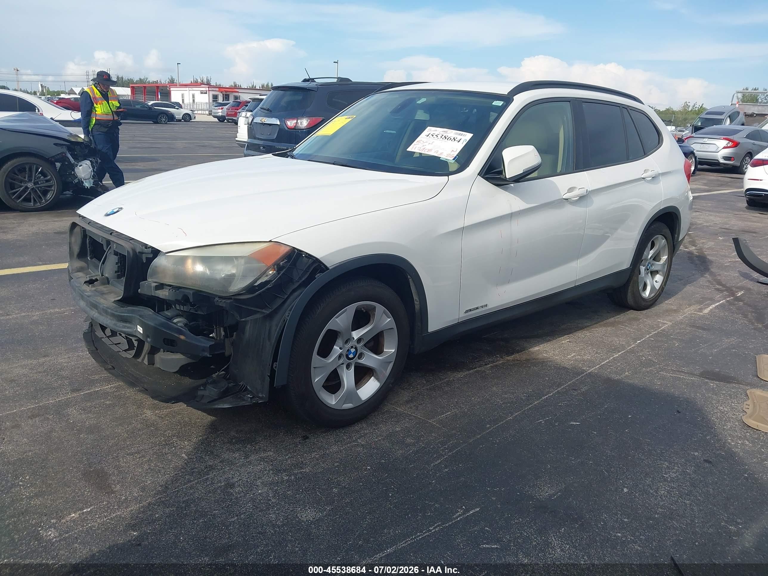 2014 Bmw X1 Sdrive28i White vin: WBAVM1C54EVW55969