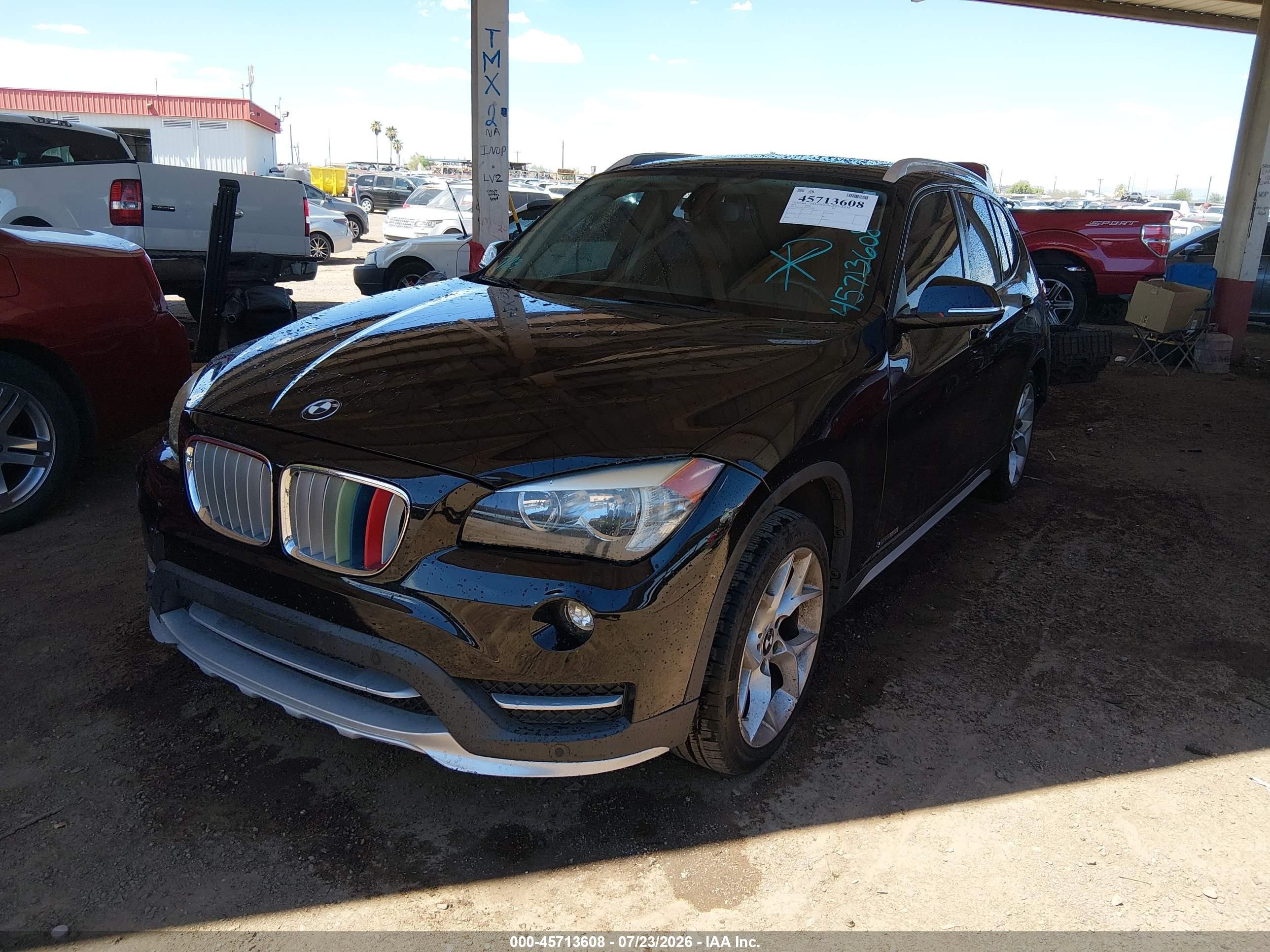 2015 Bmw X1 Sdrive28i Black vin: WBAVM1C54FV318199