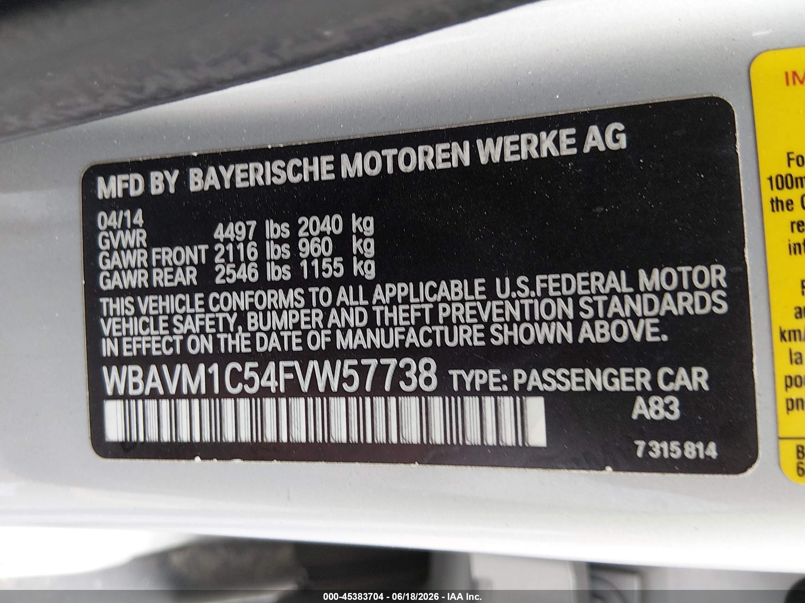 2015 Bmw X1 Sdrive28i Silver vin: WBAVM1C54FVW57738
