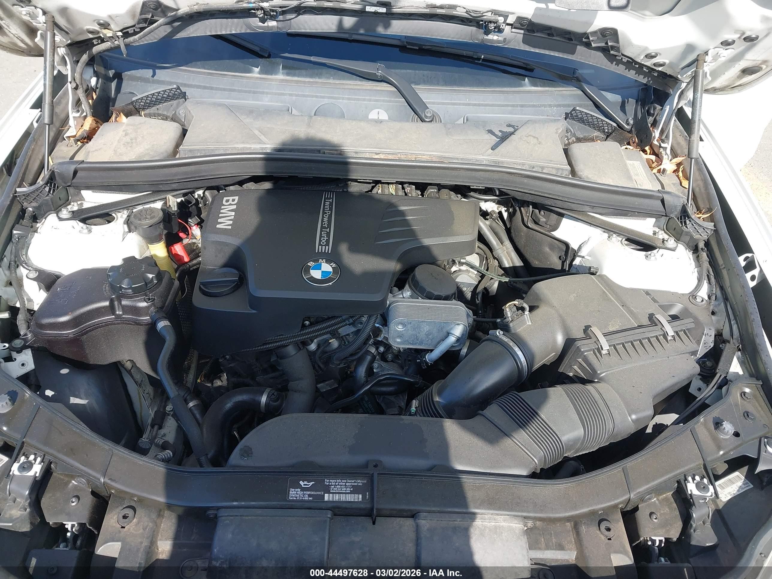 2014 Bmw X1 Sdrive28i Белый vin: WBAVM1C55EVW48285
