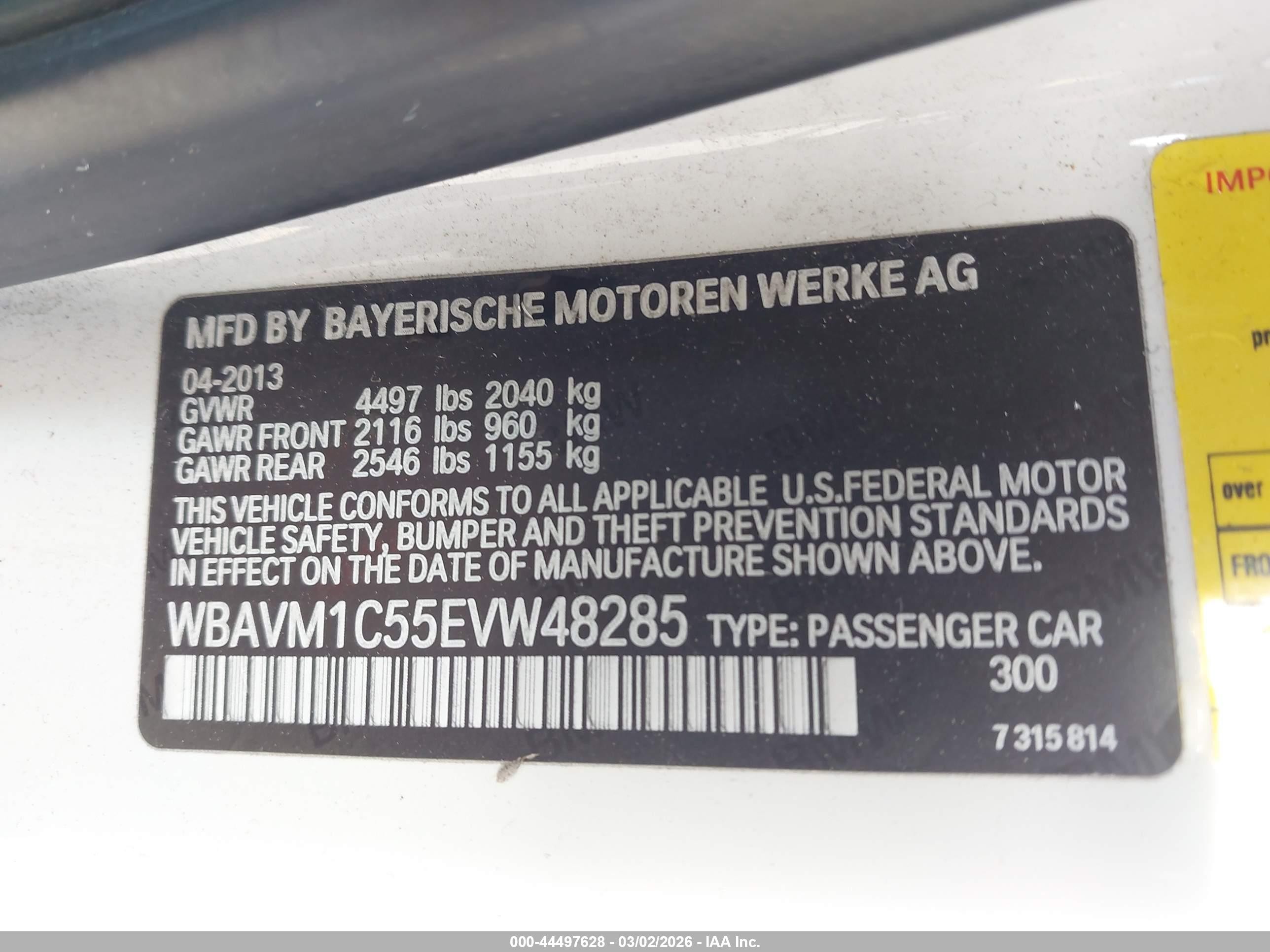 2014 Bmw X1 Sdrive28i Белый vin: WBAVM1C55EVW48285