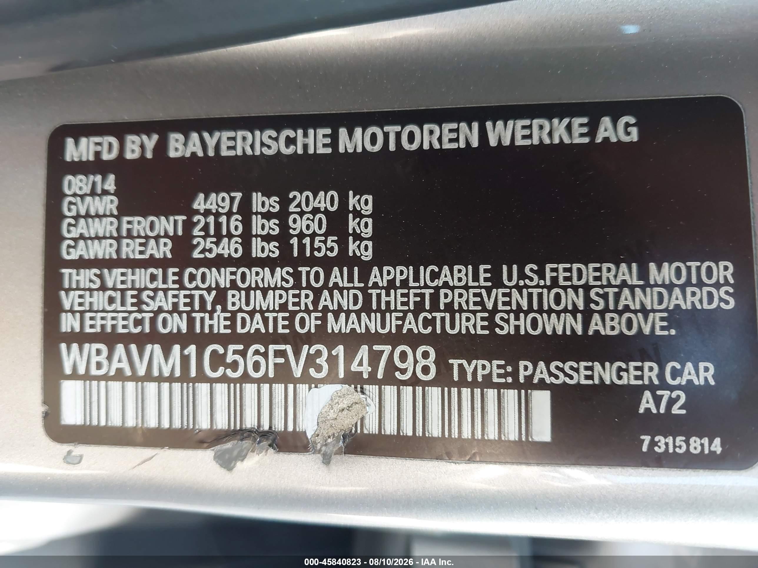 2015 Bmw X1 Sdrive28i Золотой vin: WBAVM1C56FV314798