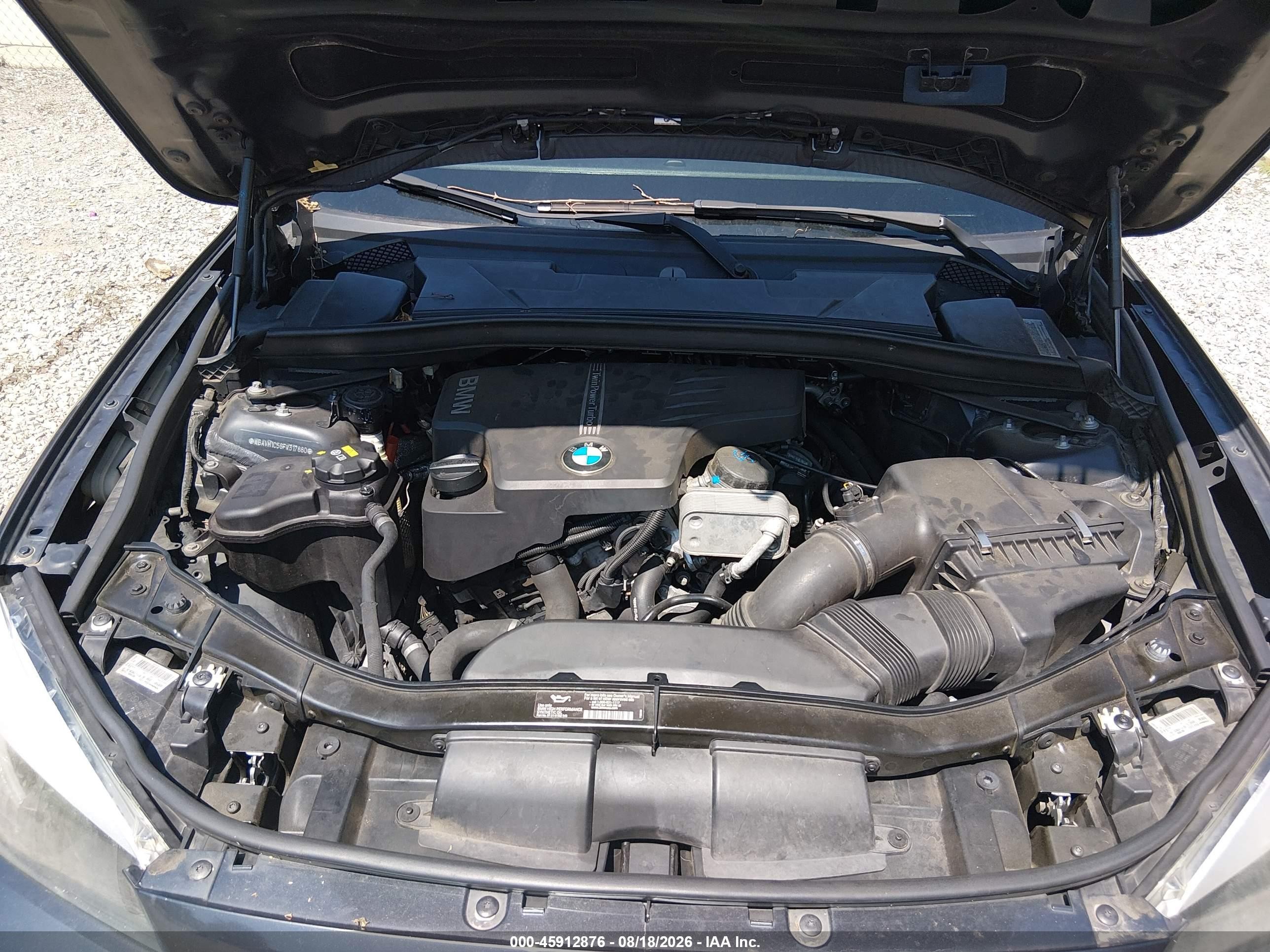2015 Bmw X1 Sdrive28i Gray vin: WBAVM1C56FV317880