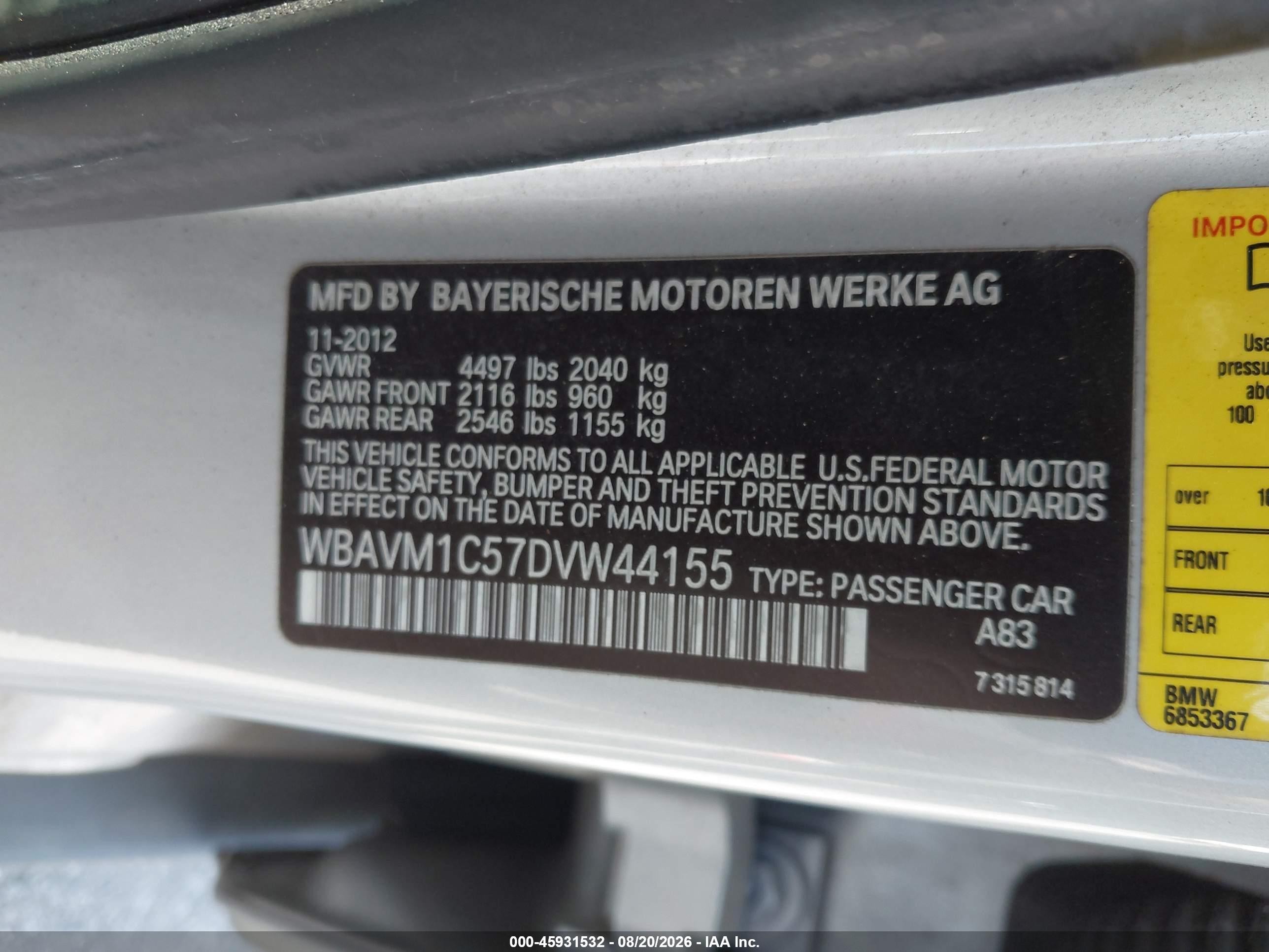 2013 Bmw X1 Sdrive28i Silver vin: WBAVM1C57DVW44155