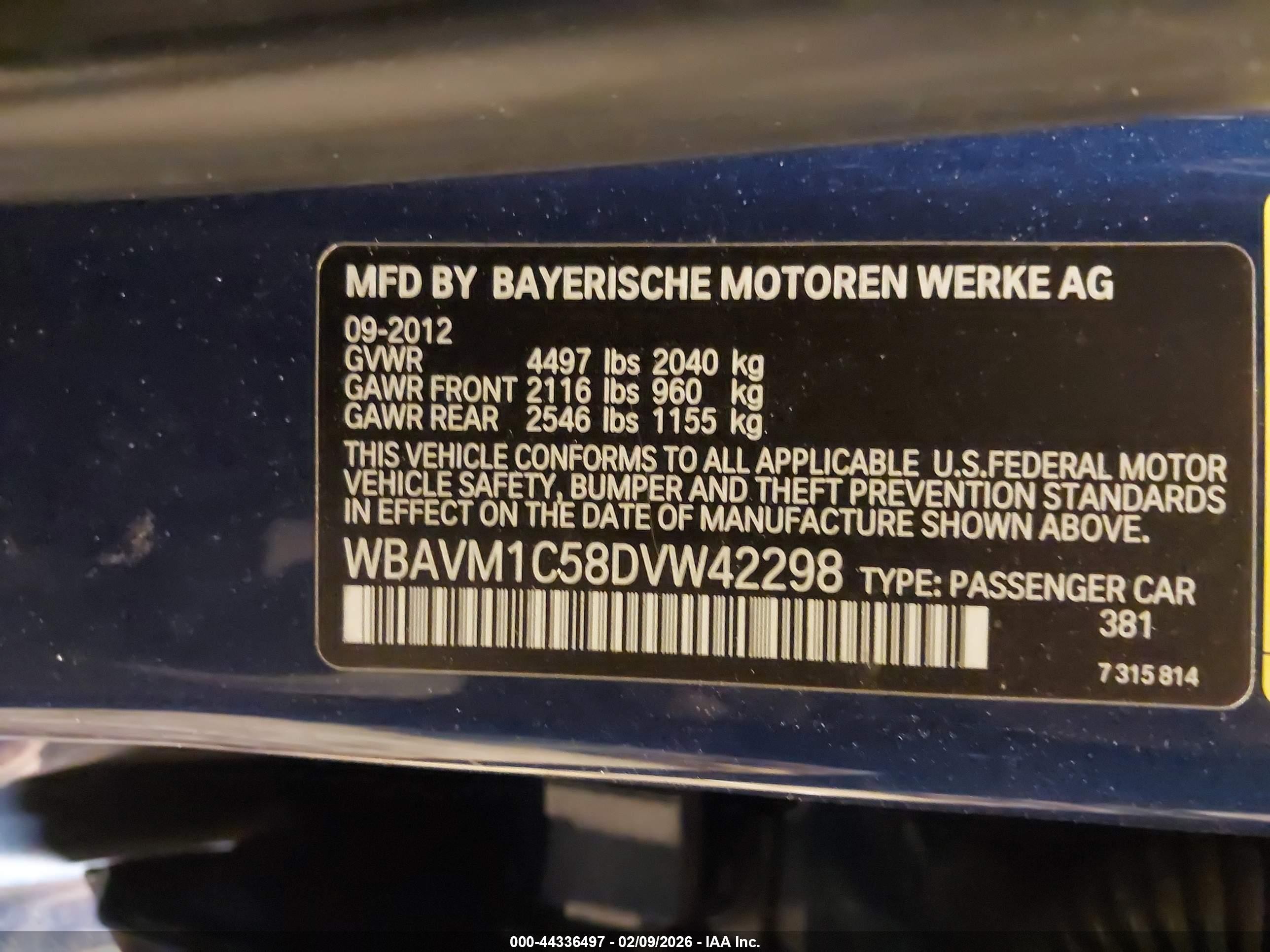 2013 Bmw X1 Sdrive28i Blue vin: WBAVM1C58DVW42298