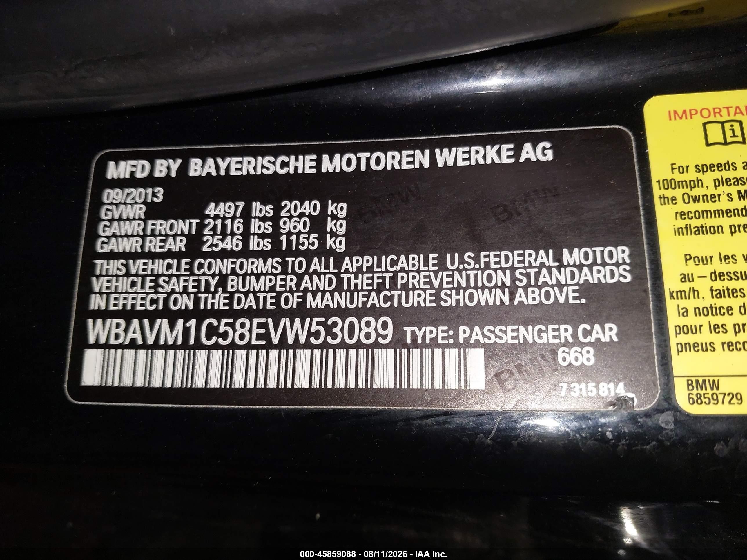 2014 Bmw X1 Sdrive28i Black vin: WBAVM1C58EVW53089