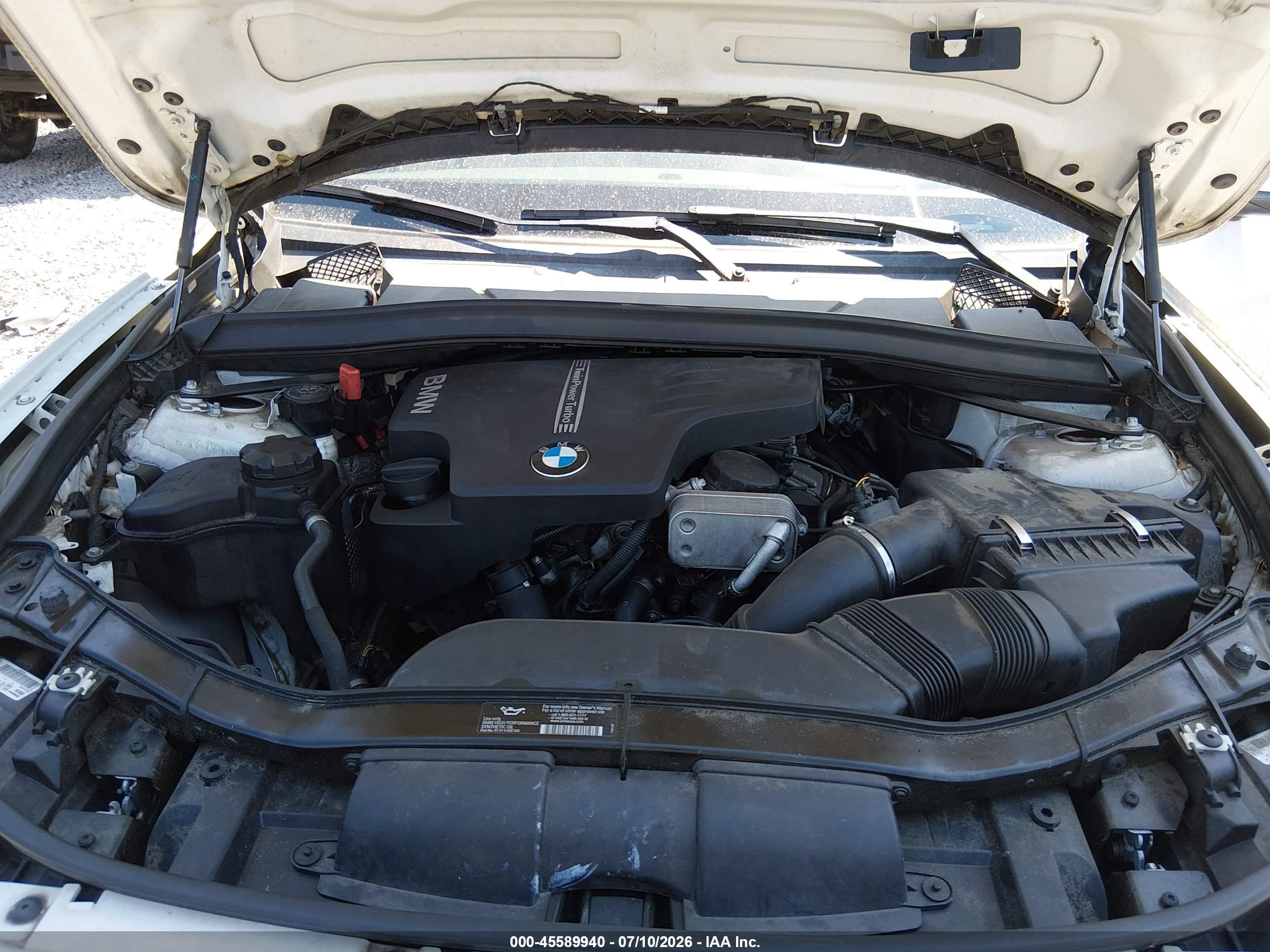 2013 Bmw X1 Sdrive28i Белый vin: WBAVM1C59DVW42827
