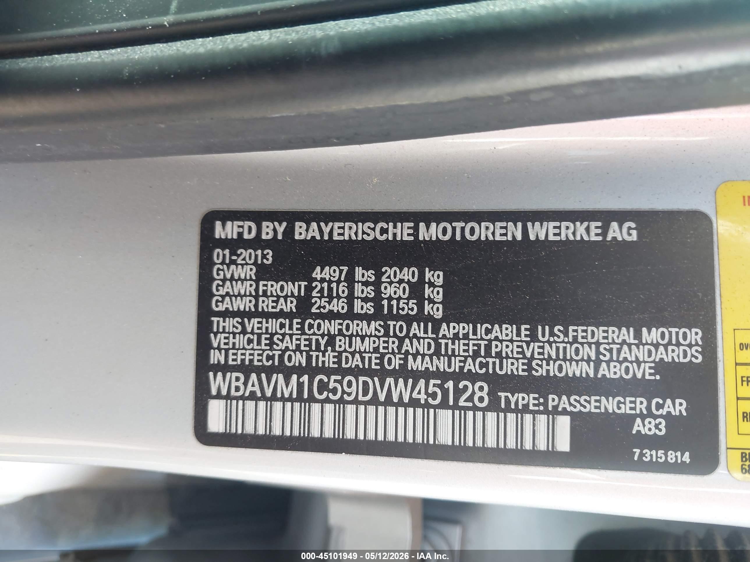 2013 Bmw X1 Sdrive28i Silver vin: WBAVM1C59DVW45128