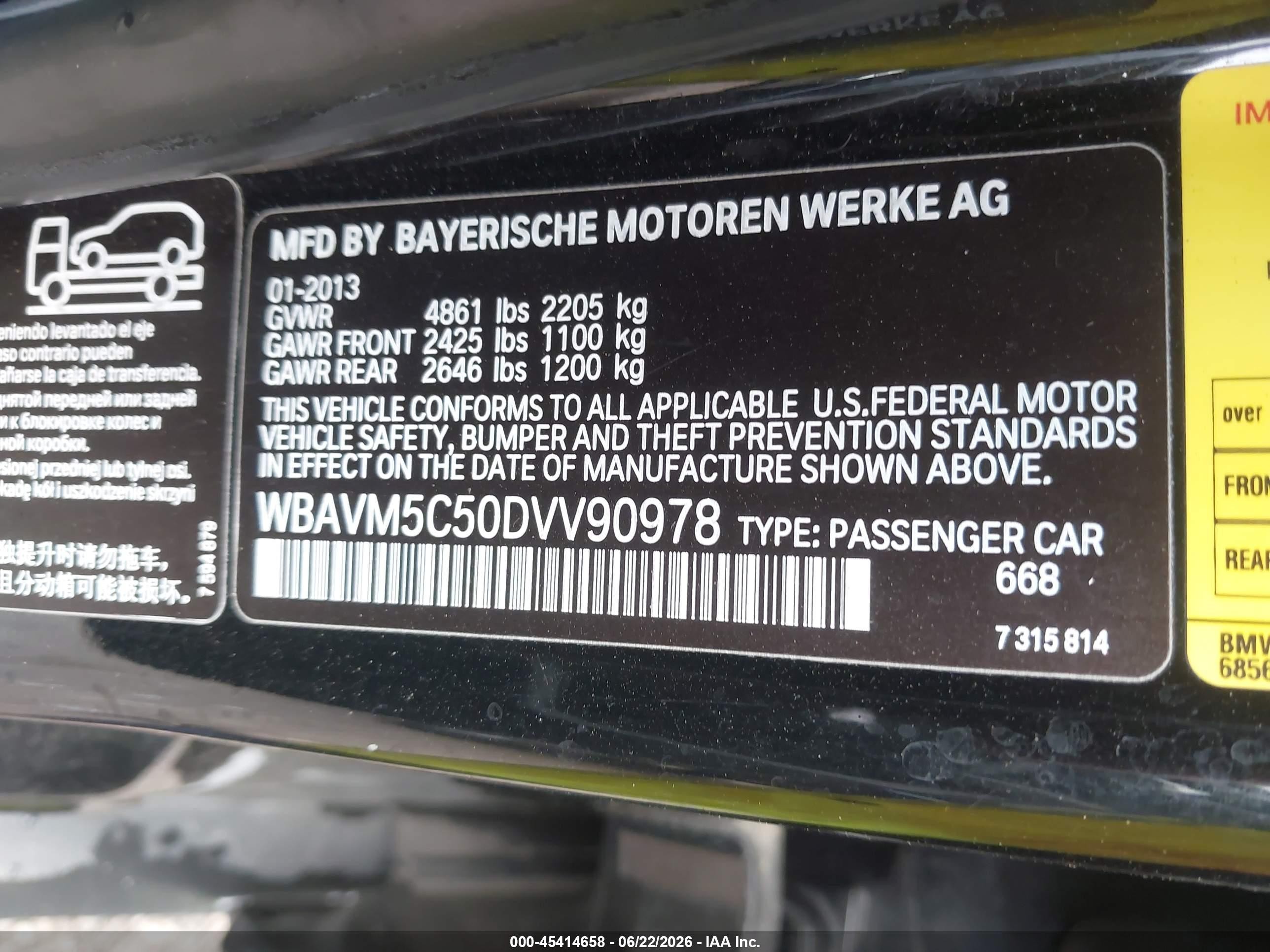 2013 Bmw X1 Xdrive35i Black vin: WBAVM5C50DVV90978