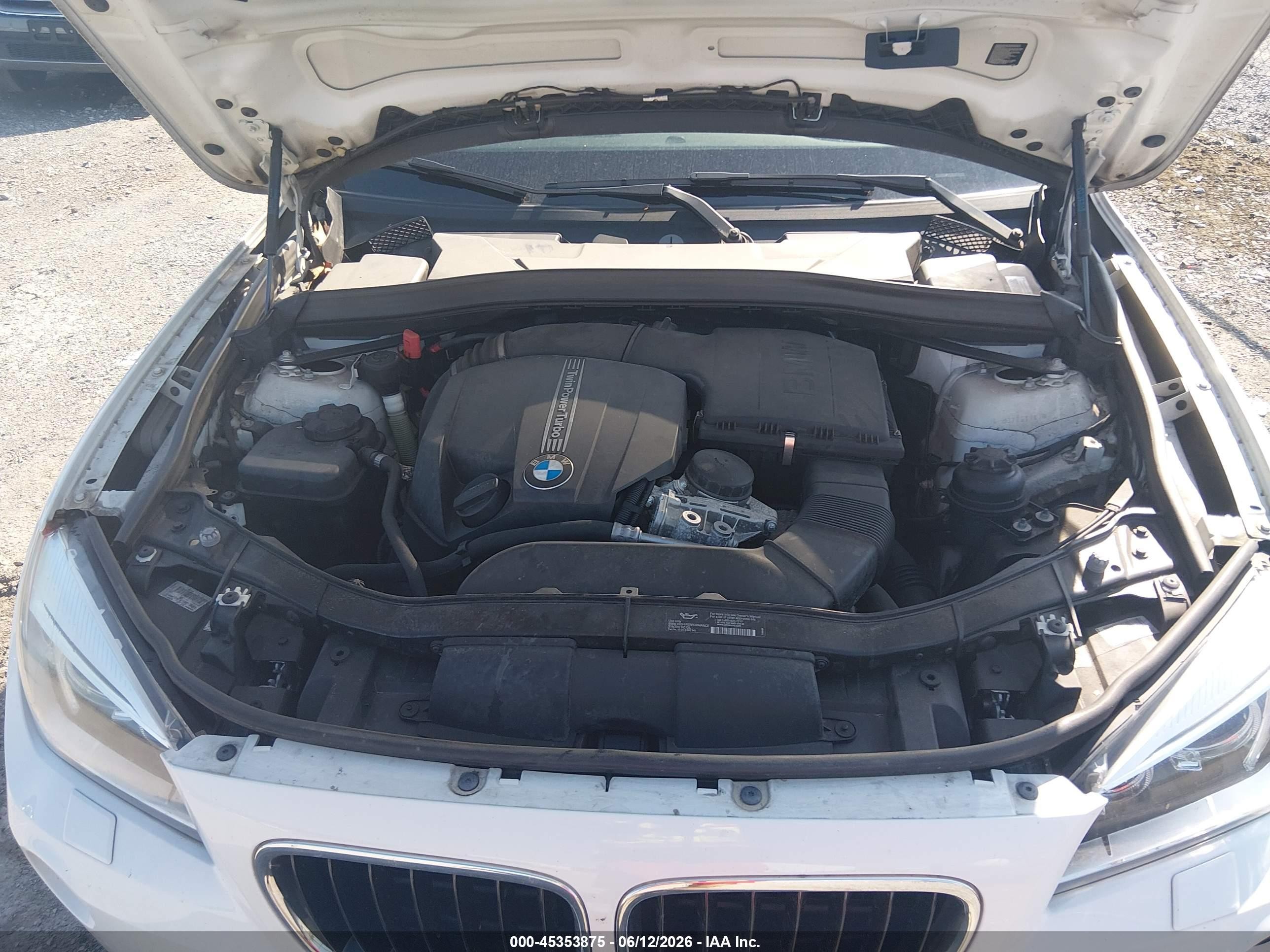 2014 Bmw X1 Xdrive35i White vin: WBAVM5C52EVV92734